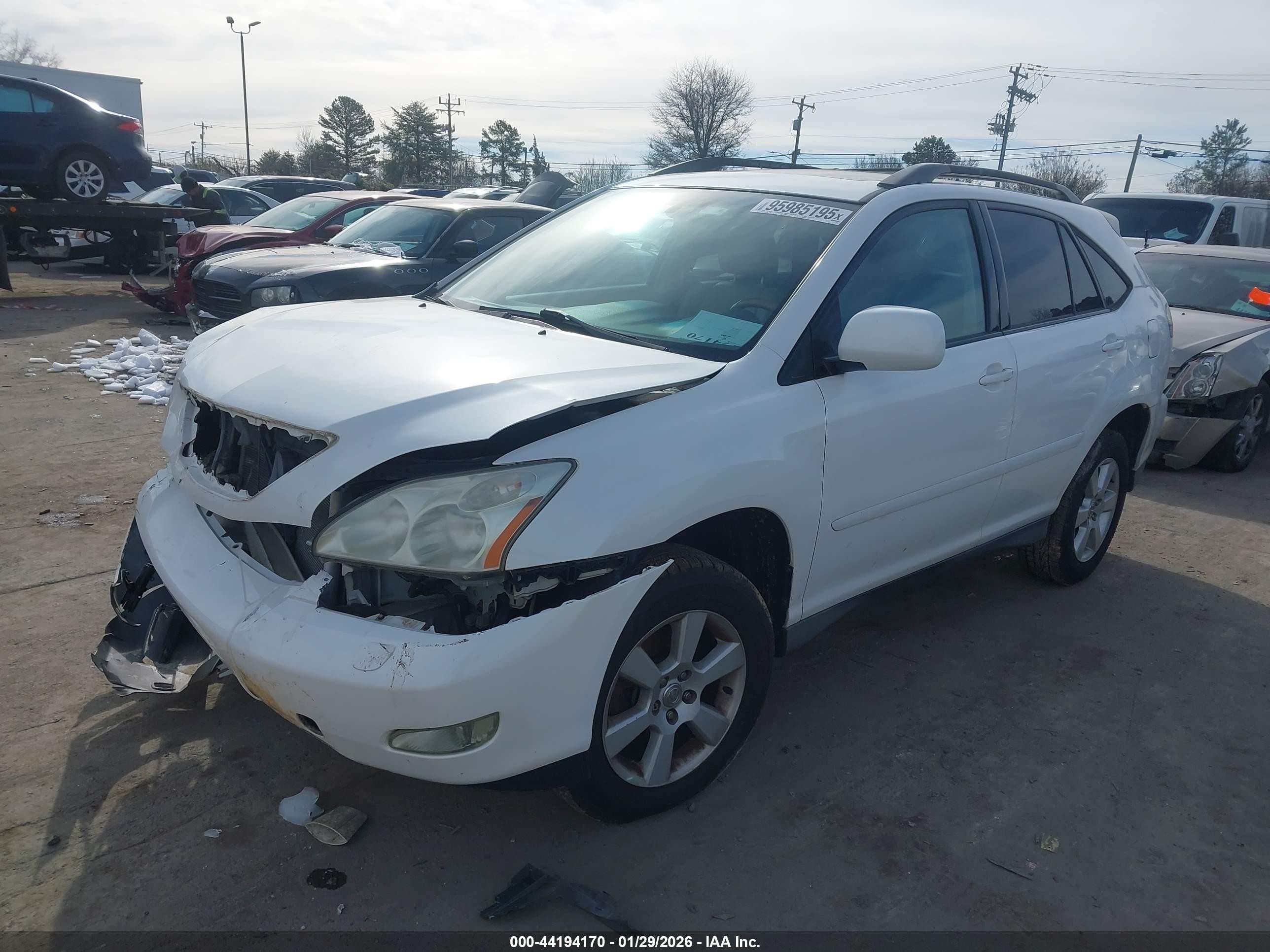2005 Lexus Rx 330   White vin: 2T2HA31UX5C080306