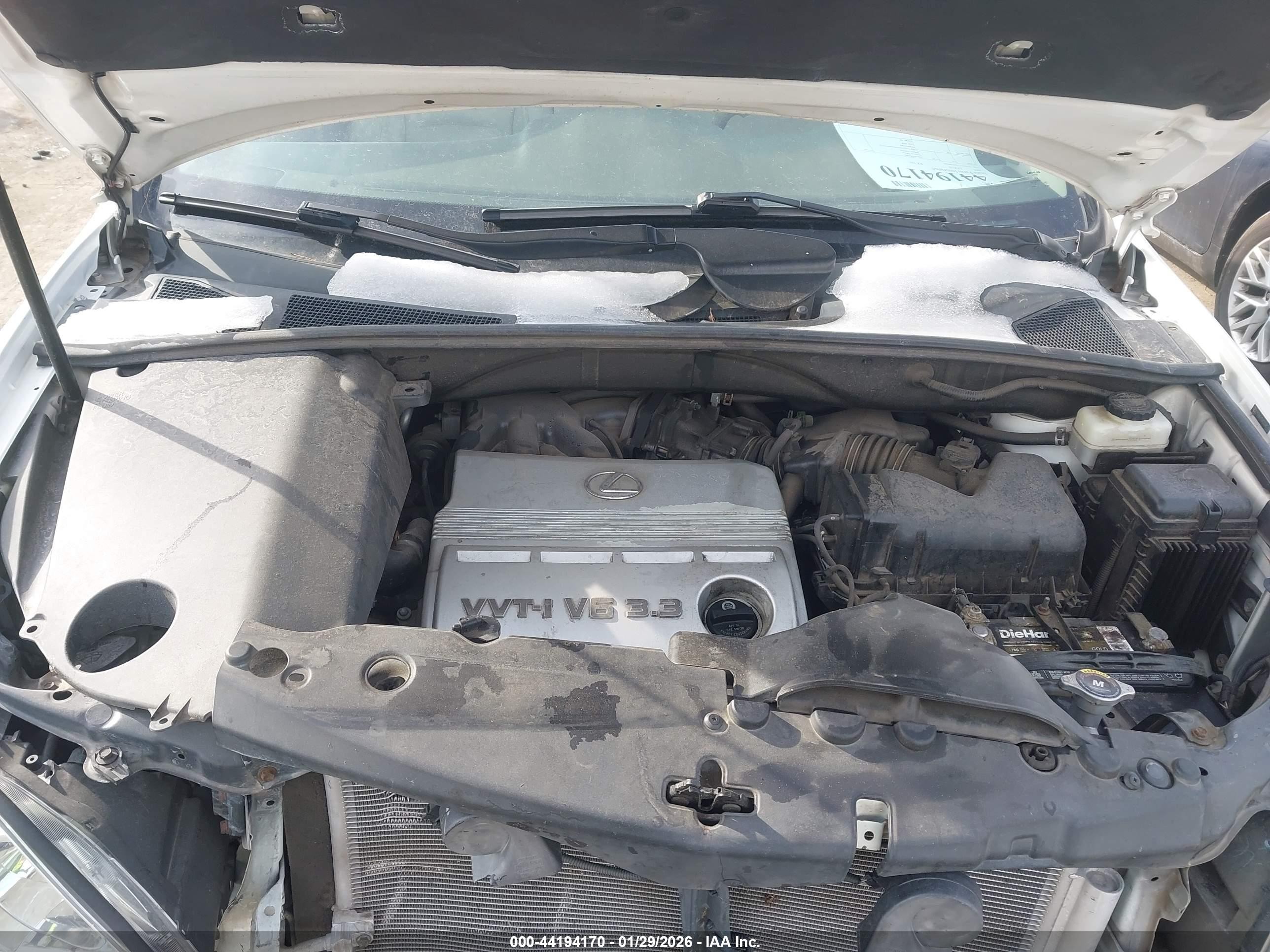 2005 Lexus Rx 330   White vin: 2T2HA31UX5C080306