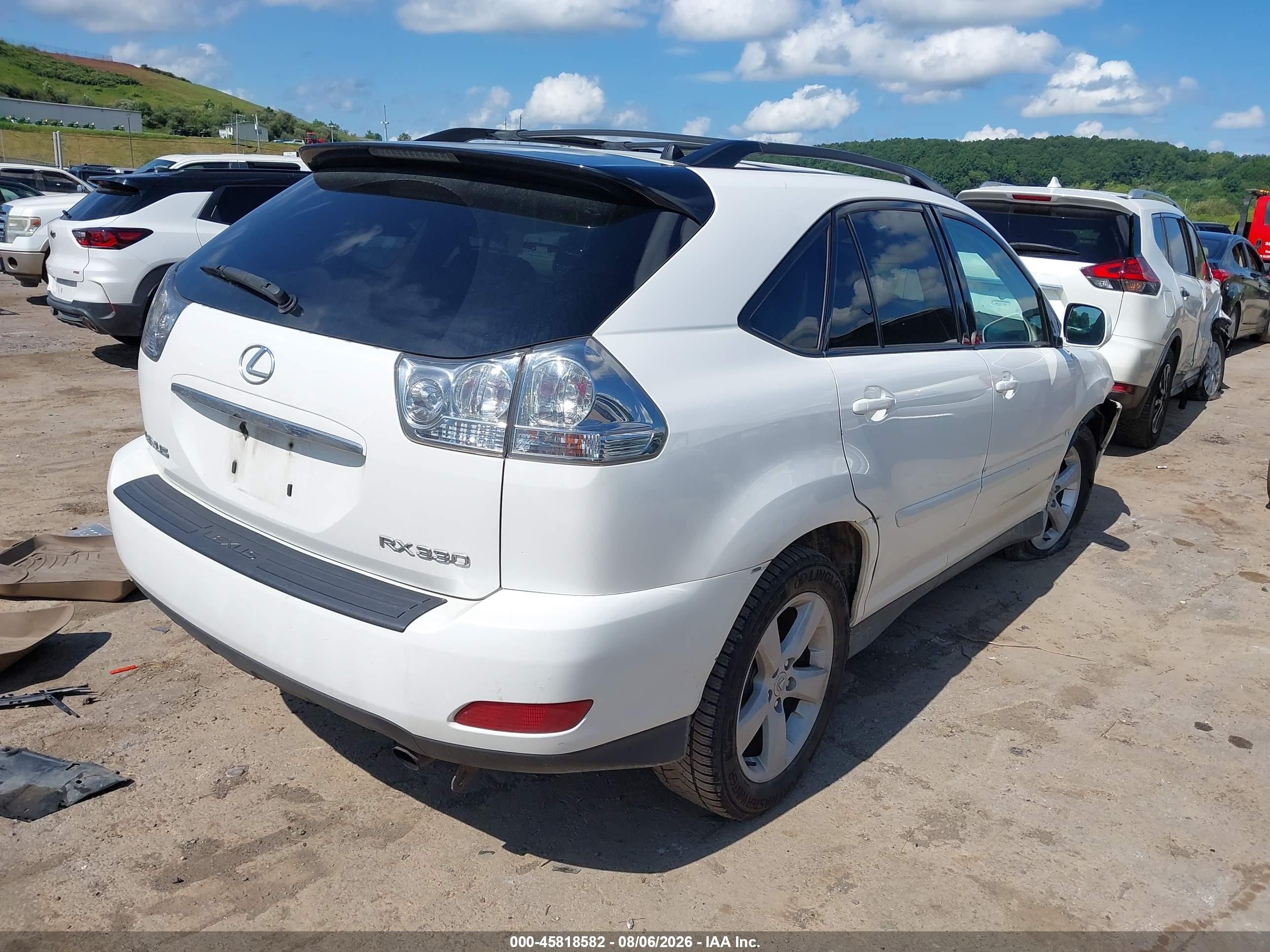 2006 Lexus Rx 330   White vin: 2T2HA31UX6C105643