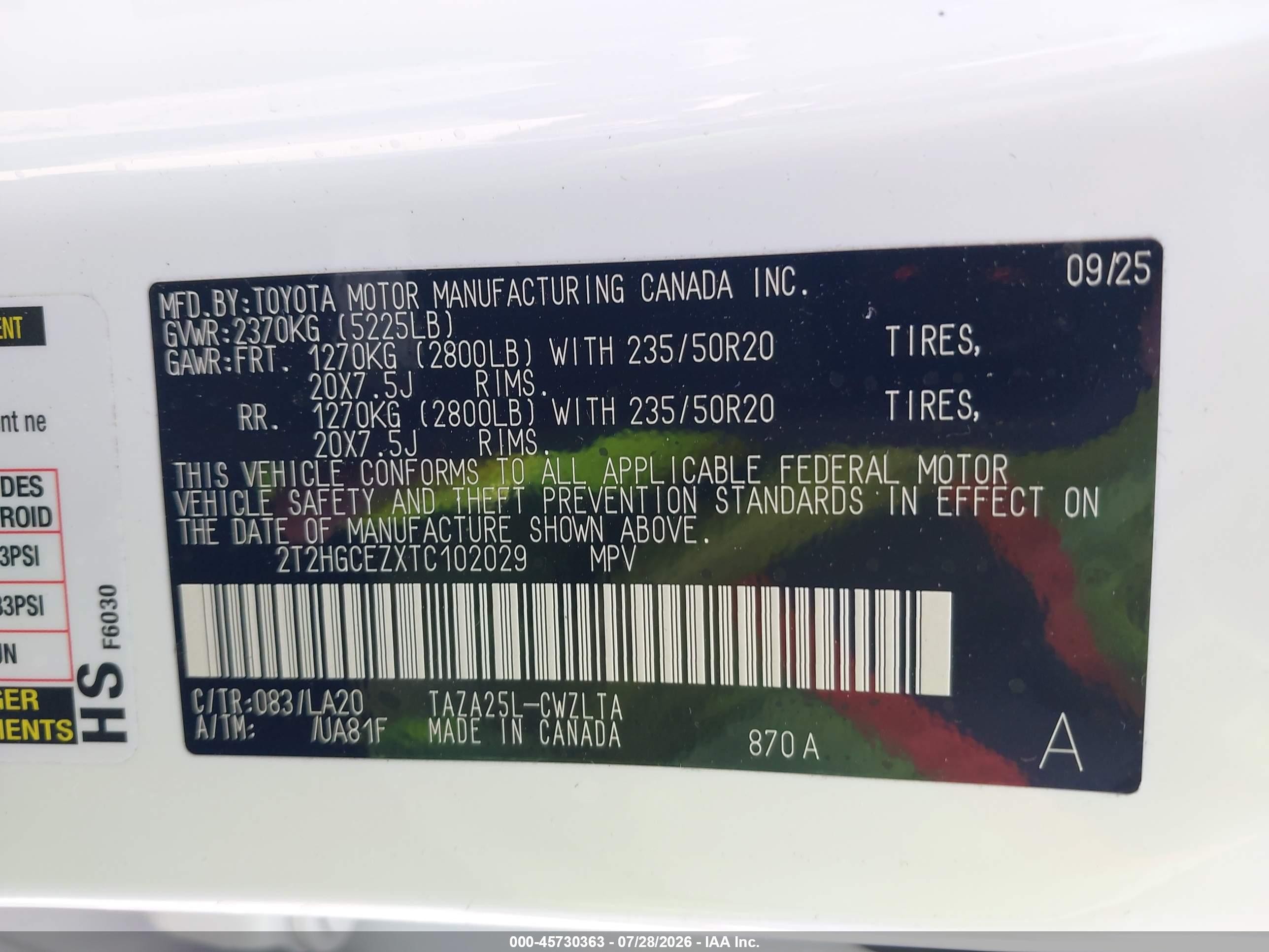 2026 Lexus Nx 350 Luxury White vin: 2T2HGCEZXTC102029