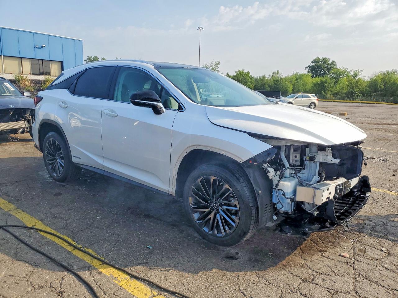 2022 Lexus Rx 450h White vin: 2T2HGMDA0NC076805