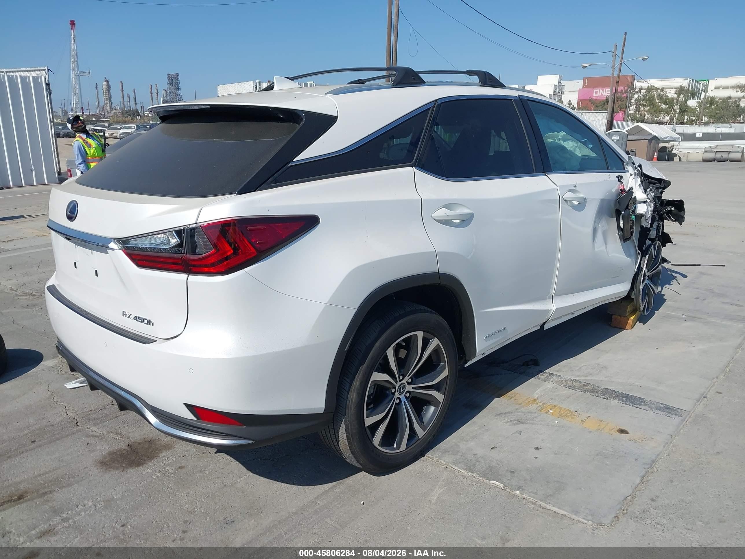 2022 Lexus Rx 450h White vin: 2T2HGMDA4NC092005