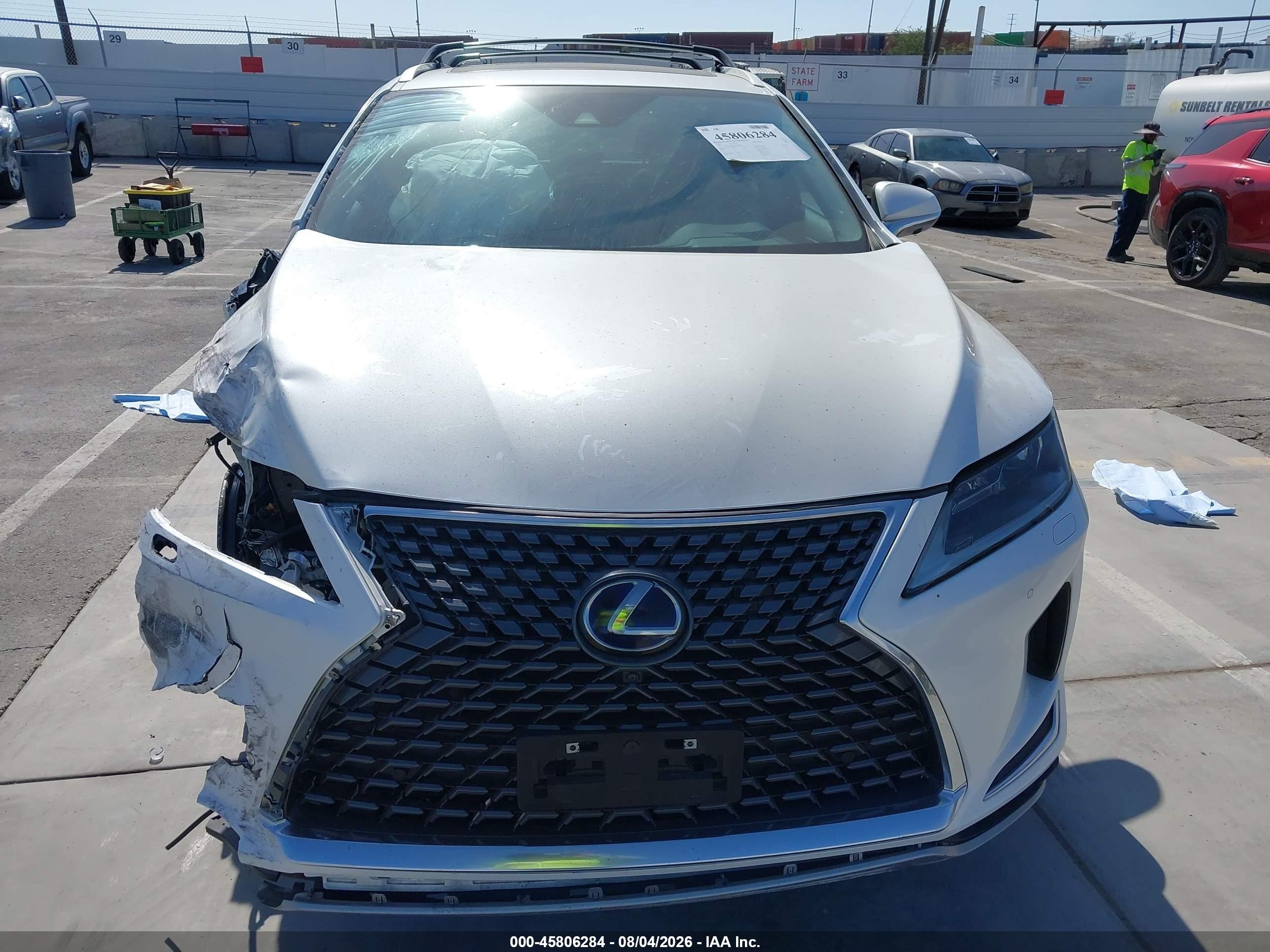 2022 Lexus Rx 450h White vin: 2T2HGMDA4NC092005