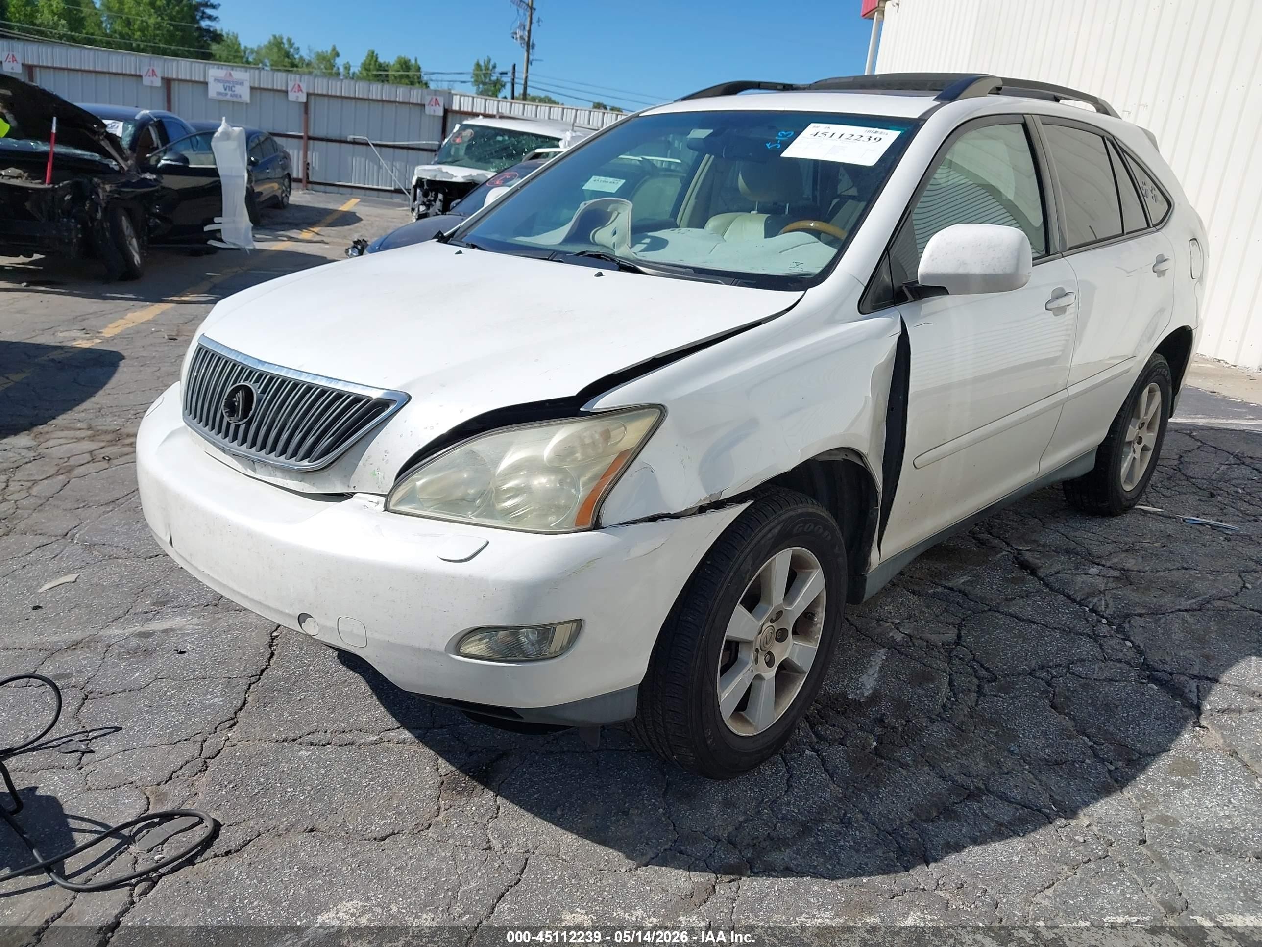 2007 Lexus Rx 350   White vin: 2T2HK31U07C028960