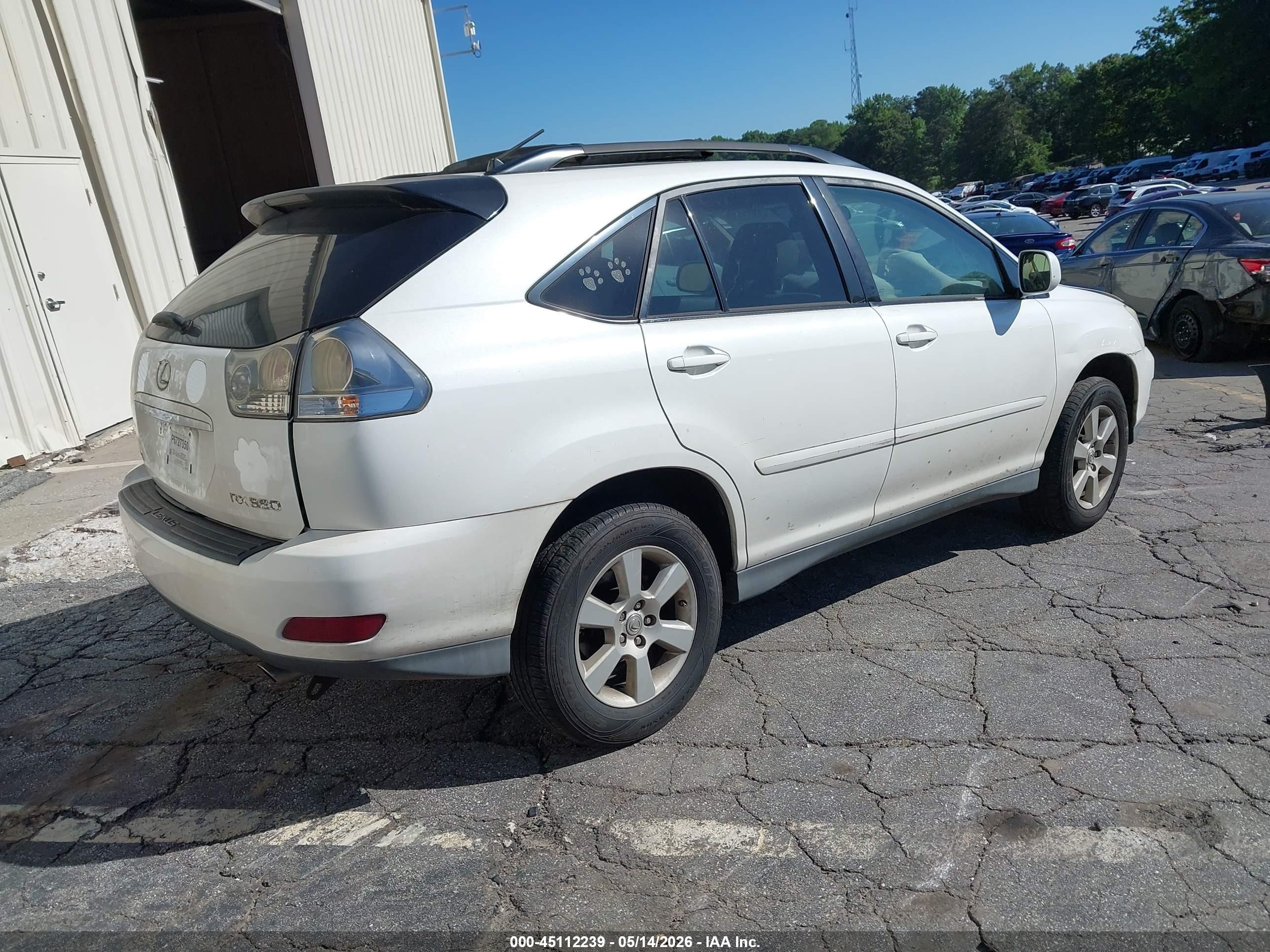 2007 Lexus Rx 350   White vin: 2T2HK31U07C028960