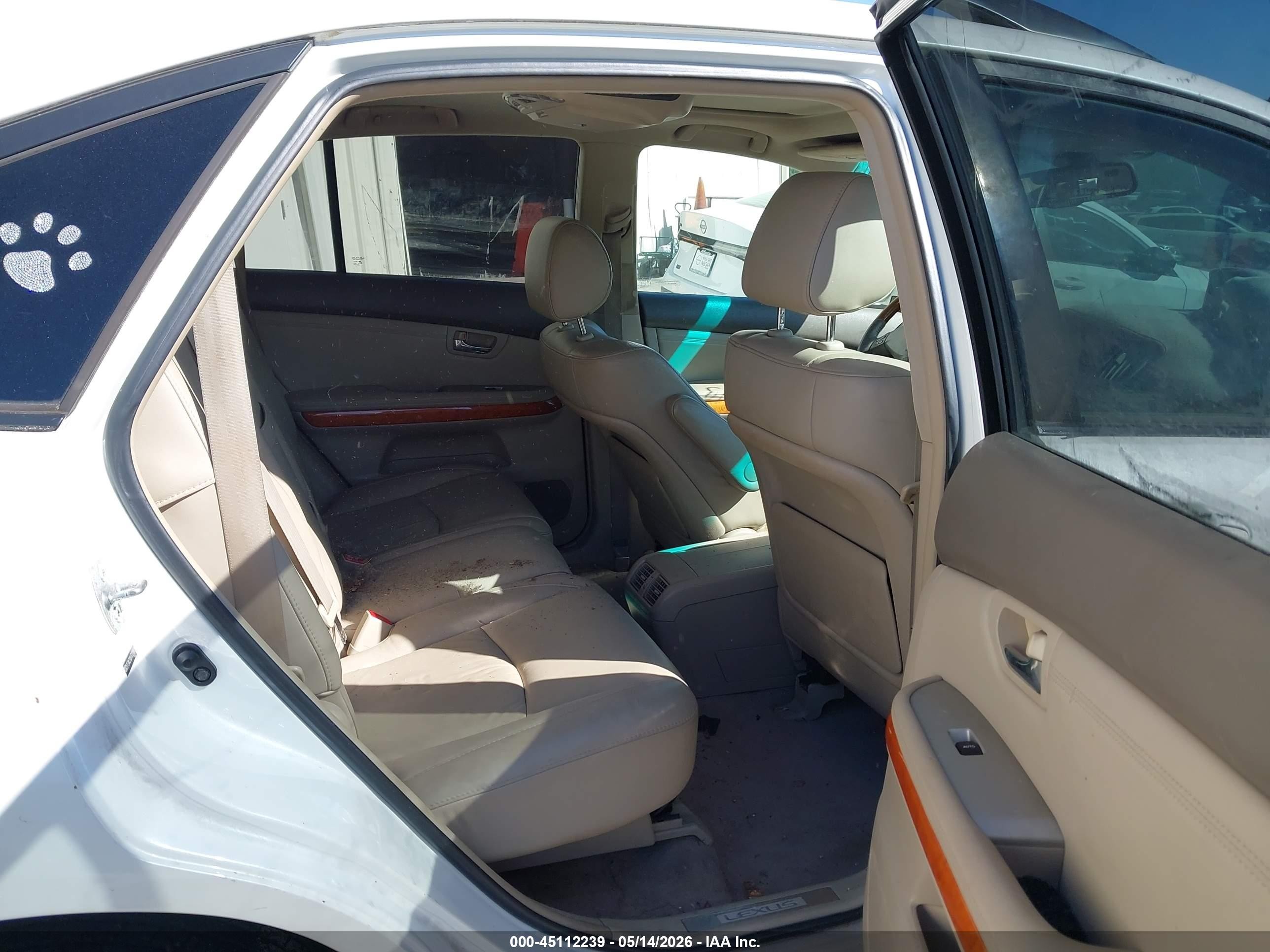 2007 Lexus Rx 350   White vin: 2T2HK31U07C028960