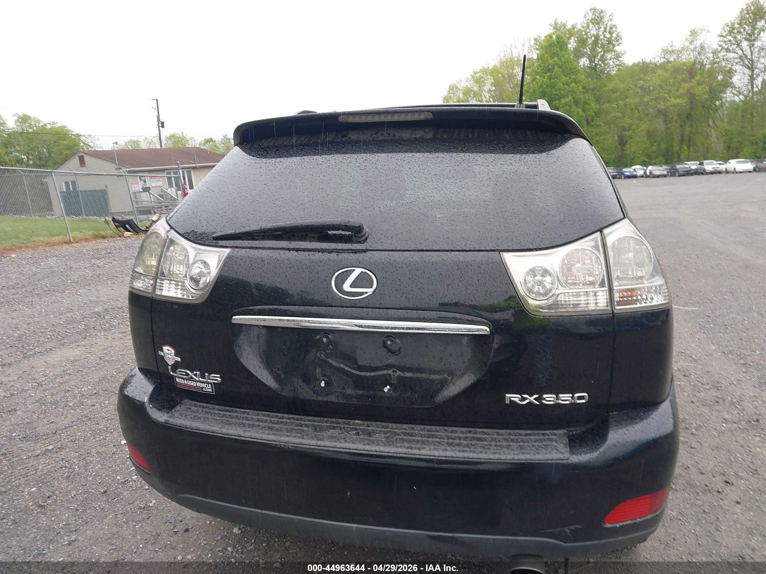 2007 Lexus Rx 350   Black vin: 2T2HK31U07C042891