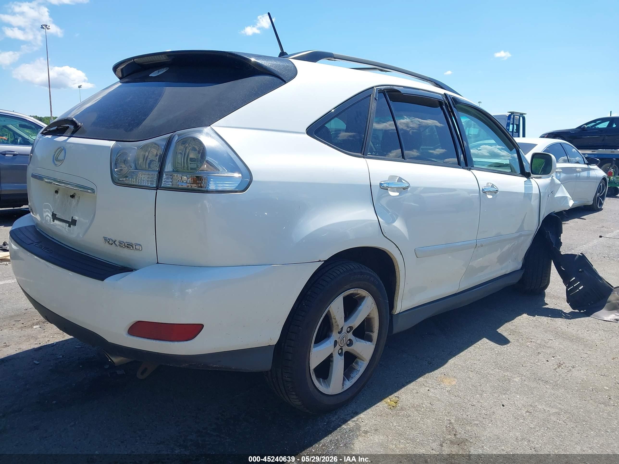 2008 Lexus Rx 350 White vin: 2T2HK31U08C050166