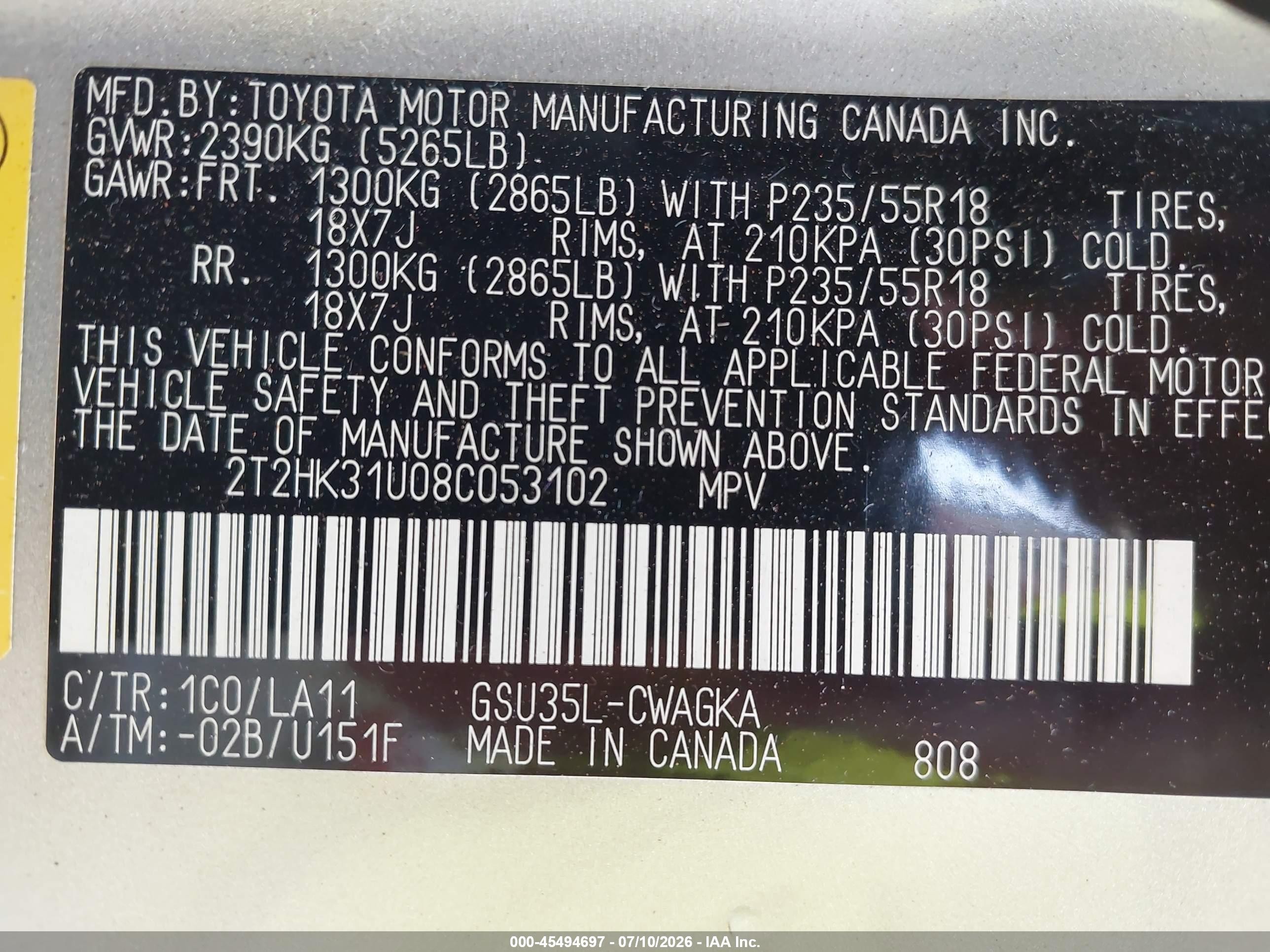 2008 Lexus Rx 350   Silver vin: 2T2HK31U08C053102