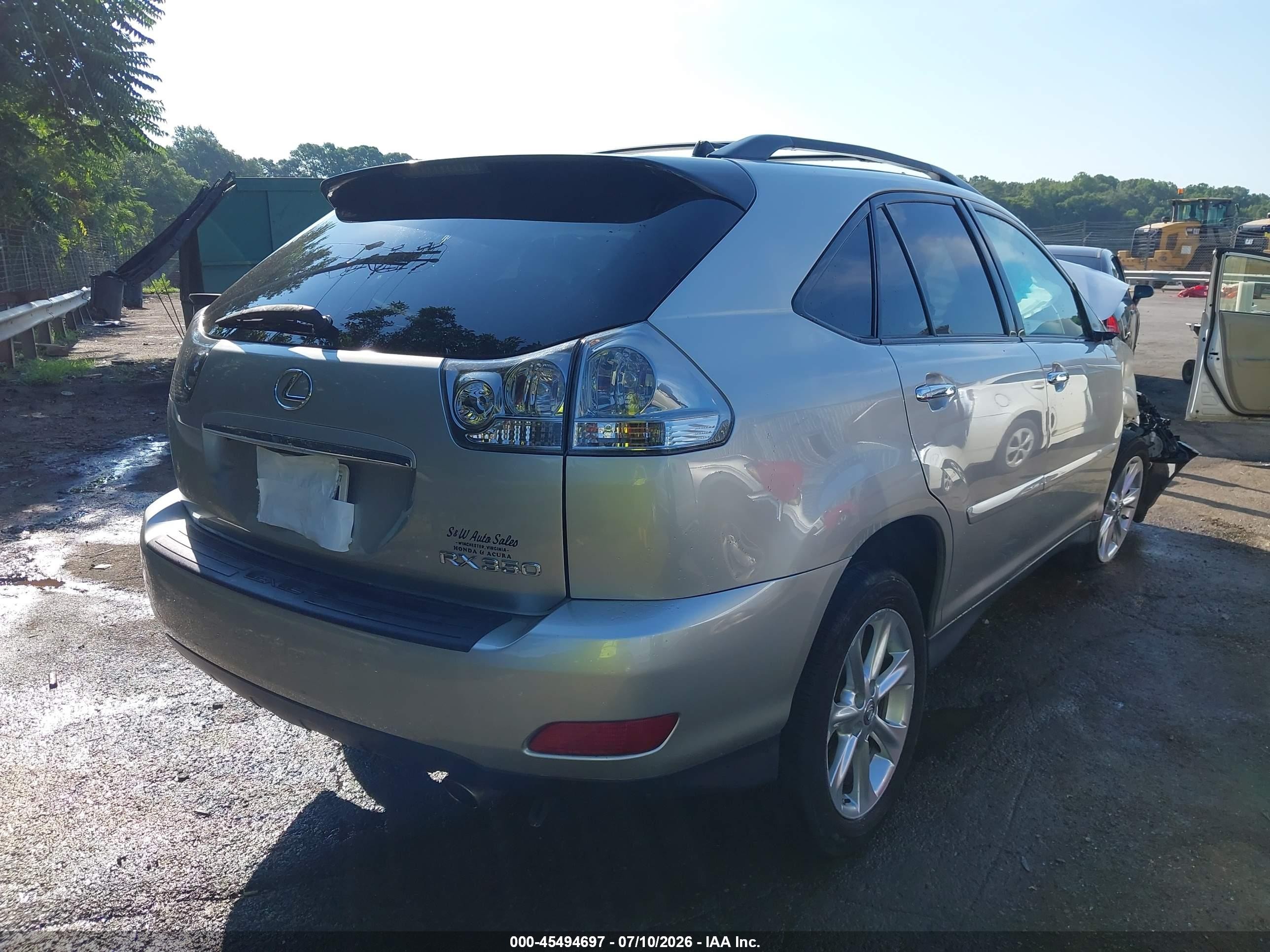 2008 Lexus Rx 350   Silver vin: 2T2HK31U08C053102