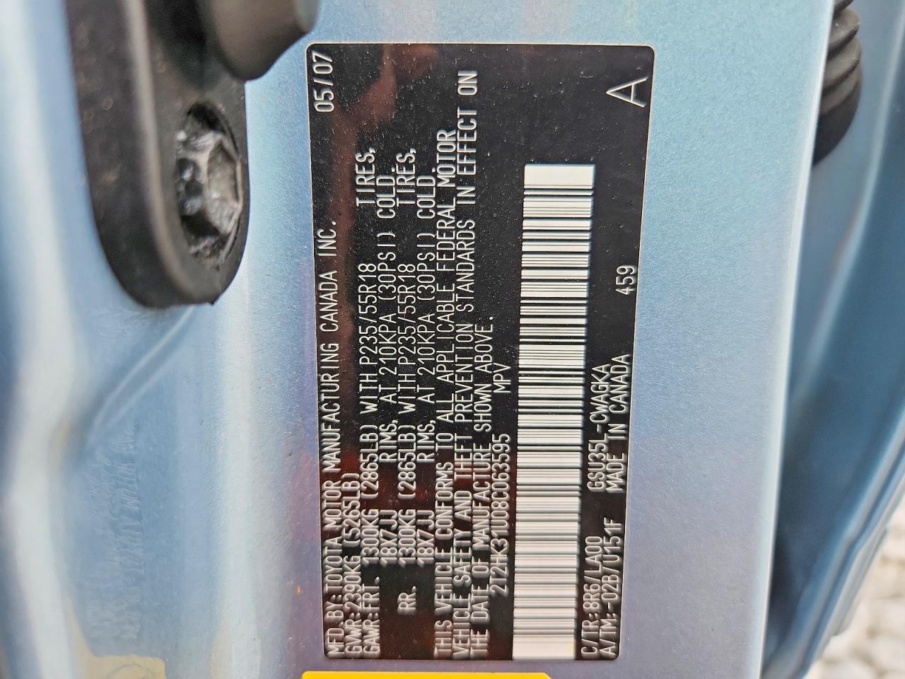 2008 Lexus Rx 350 Blue vin: 2T2HK31U08C063595