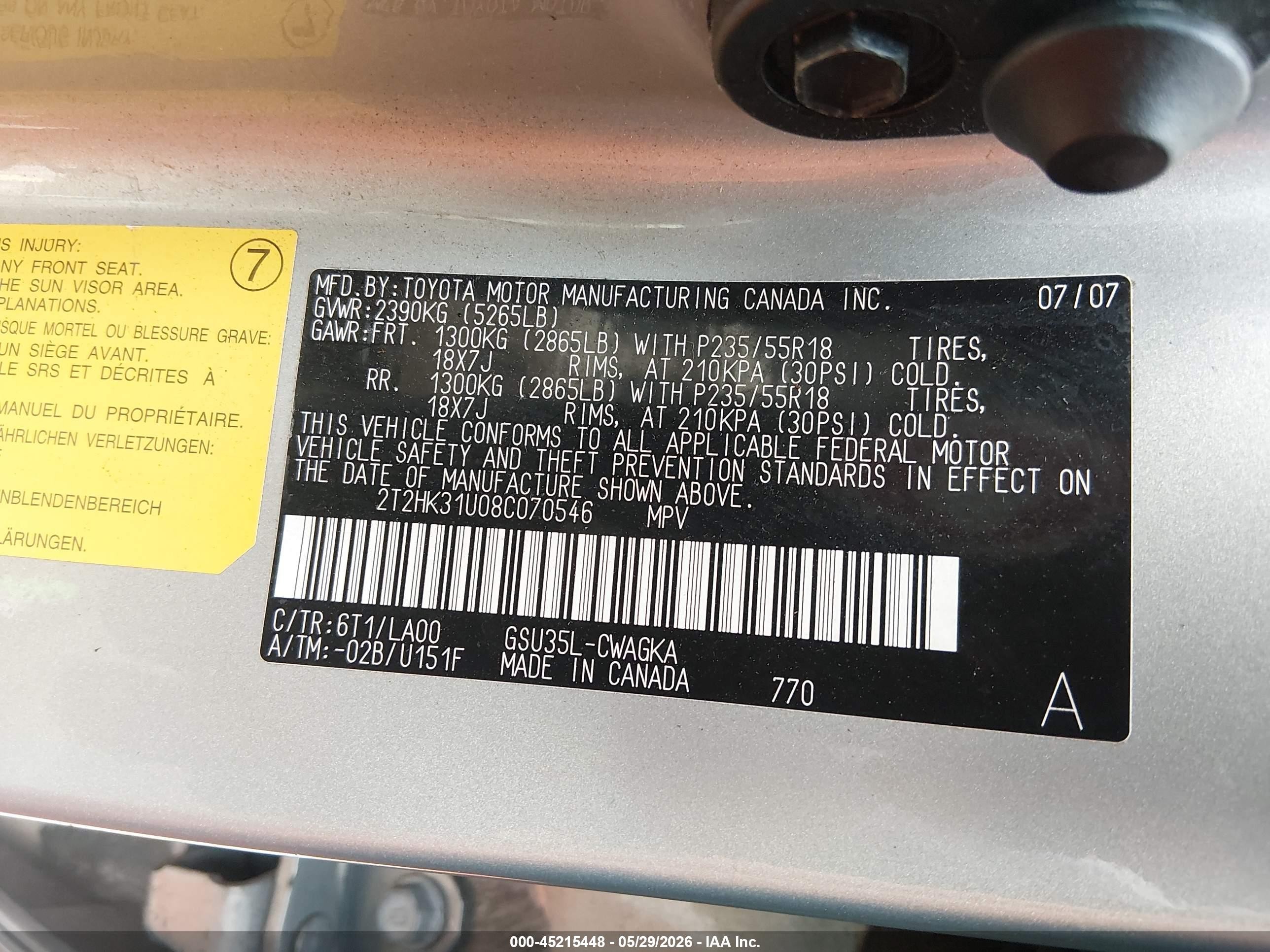 2008 Lexus Rx 350   Silver vin: 2T2HK31U08C070546