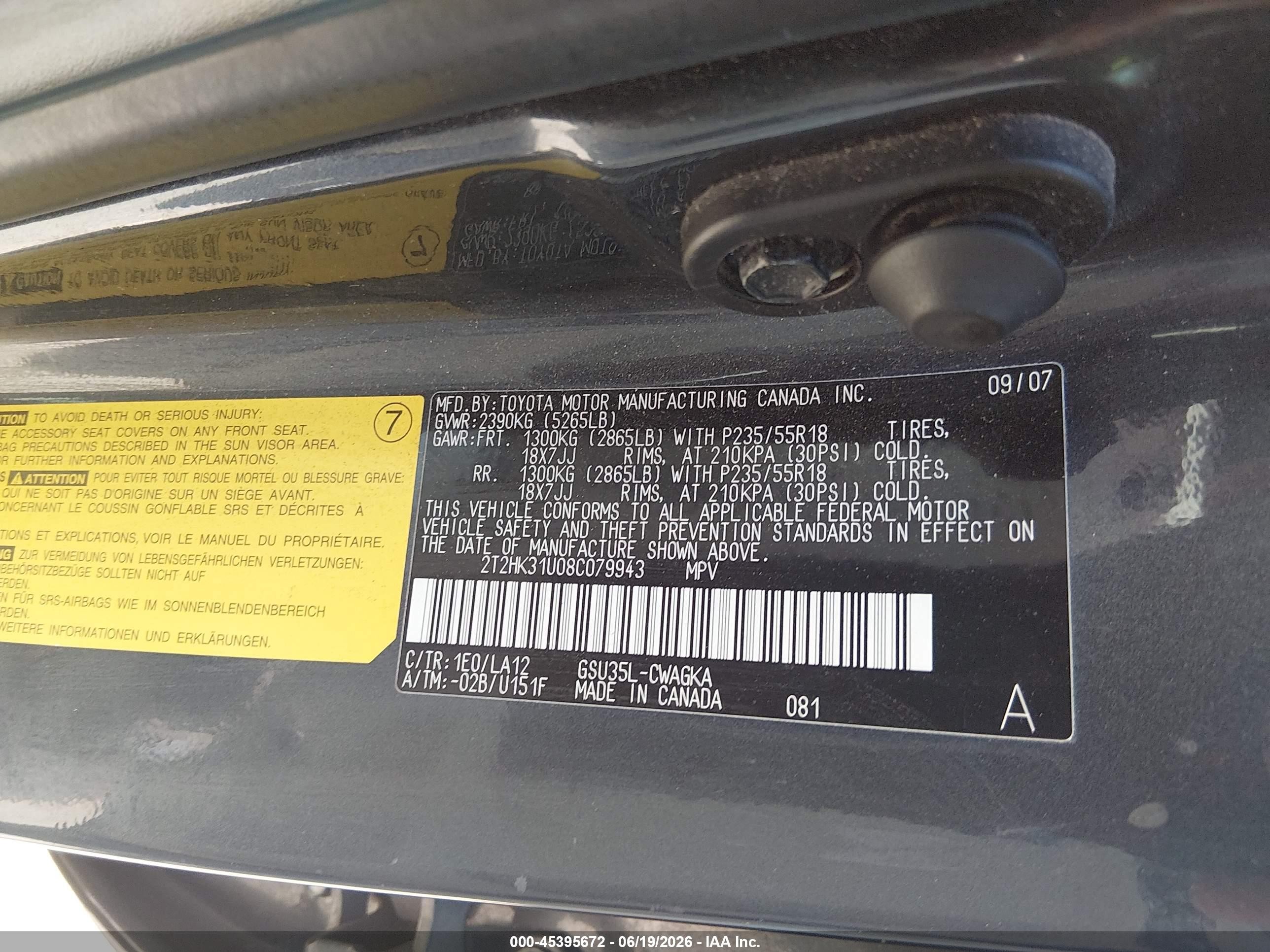 2008 Lexus Rx 350   Gray vin: 2T2HK31U08C079943