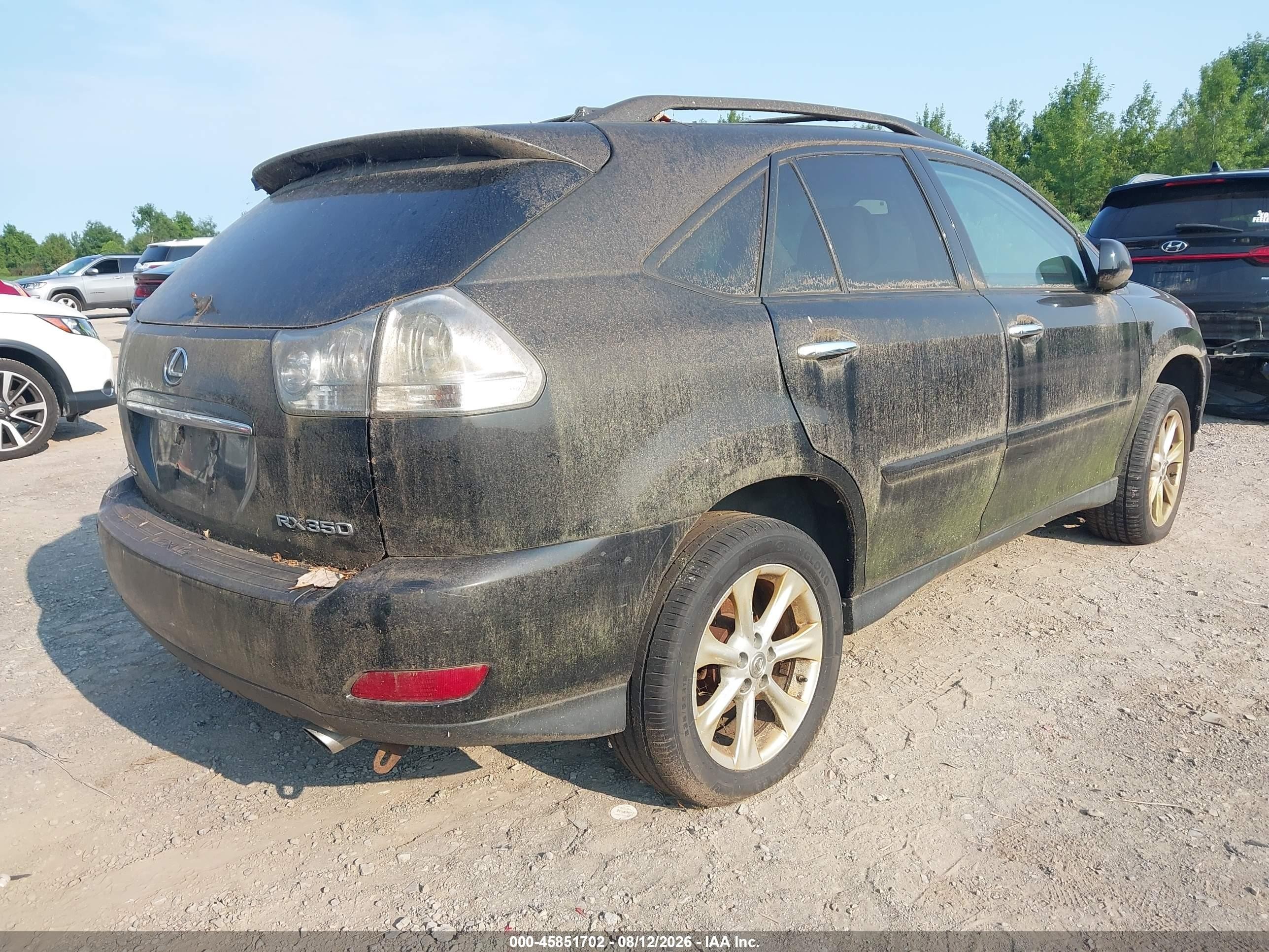 2009 Lexus Rx 350   Black vin: 2T2HK31U09C103305