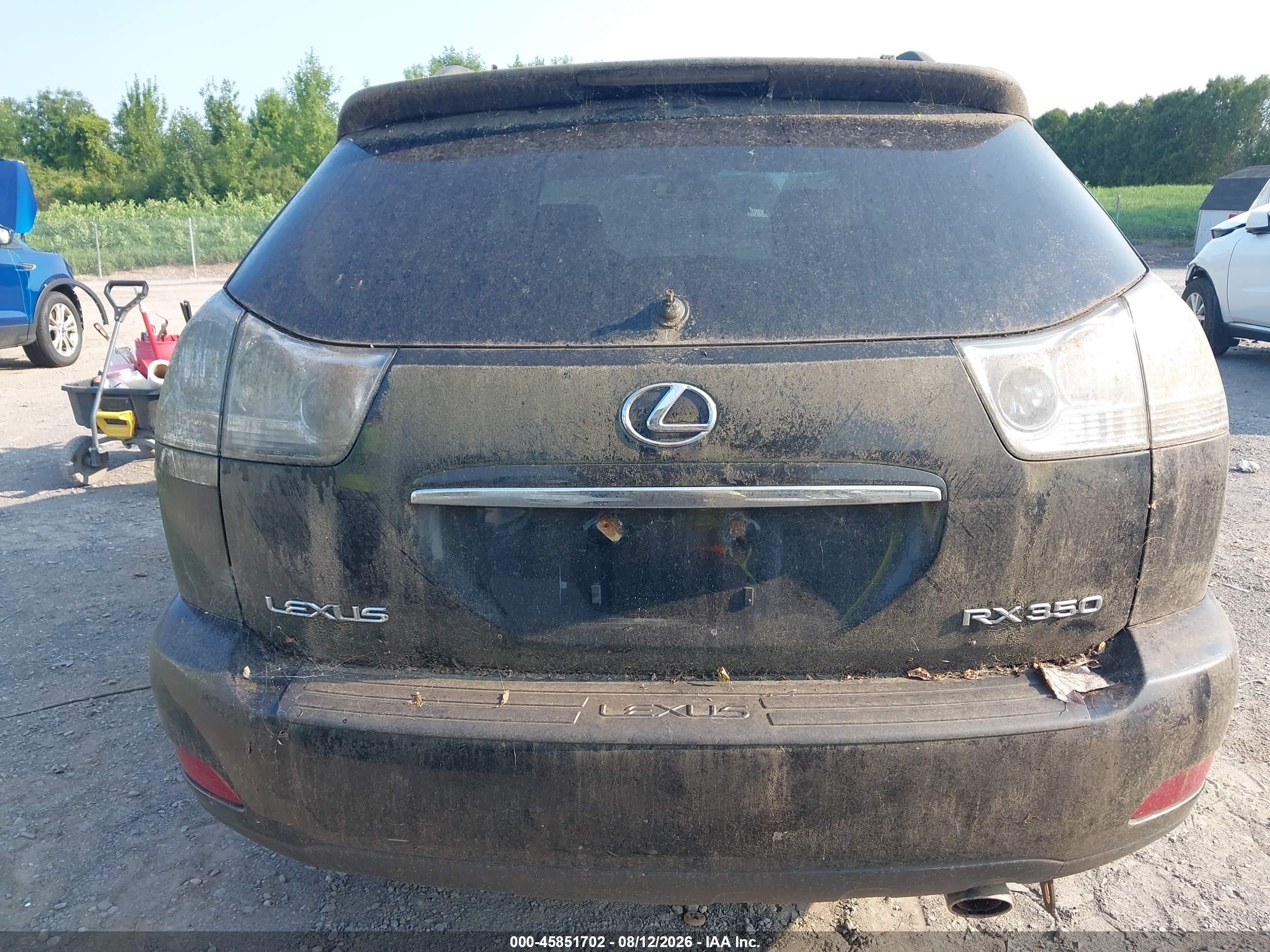 2009 Lexus Rx 350   Black vin: 2T2HK31U09C103305