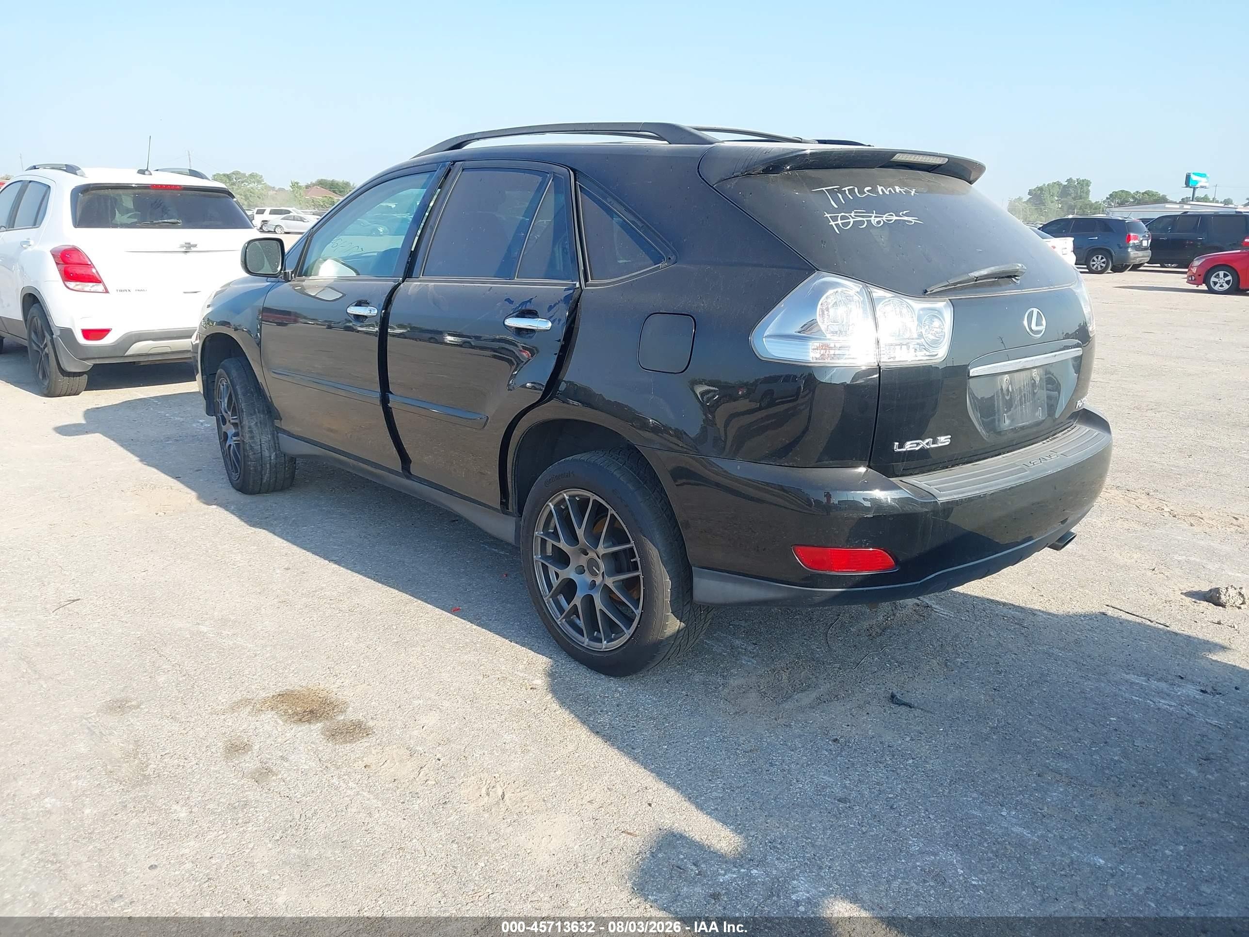 2009 Lexus Rx 350   Black vin: 2T2HK31U09C105605