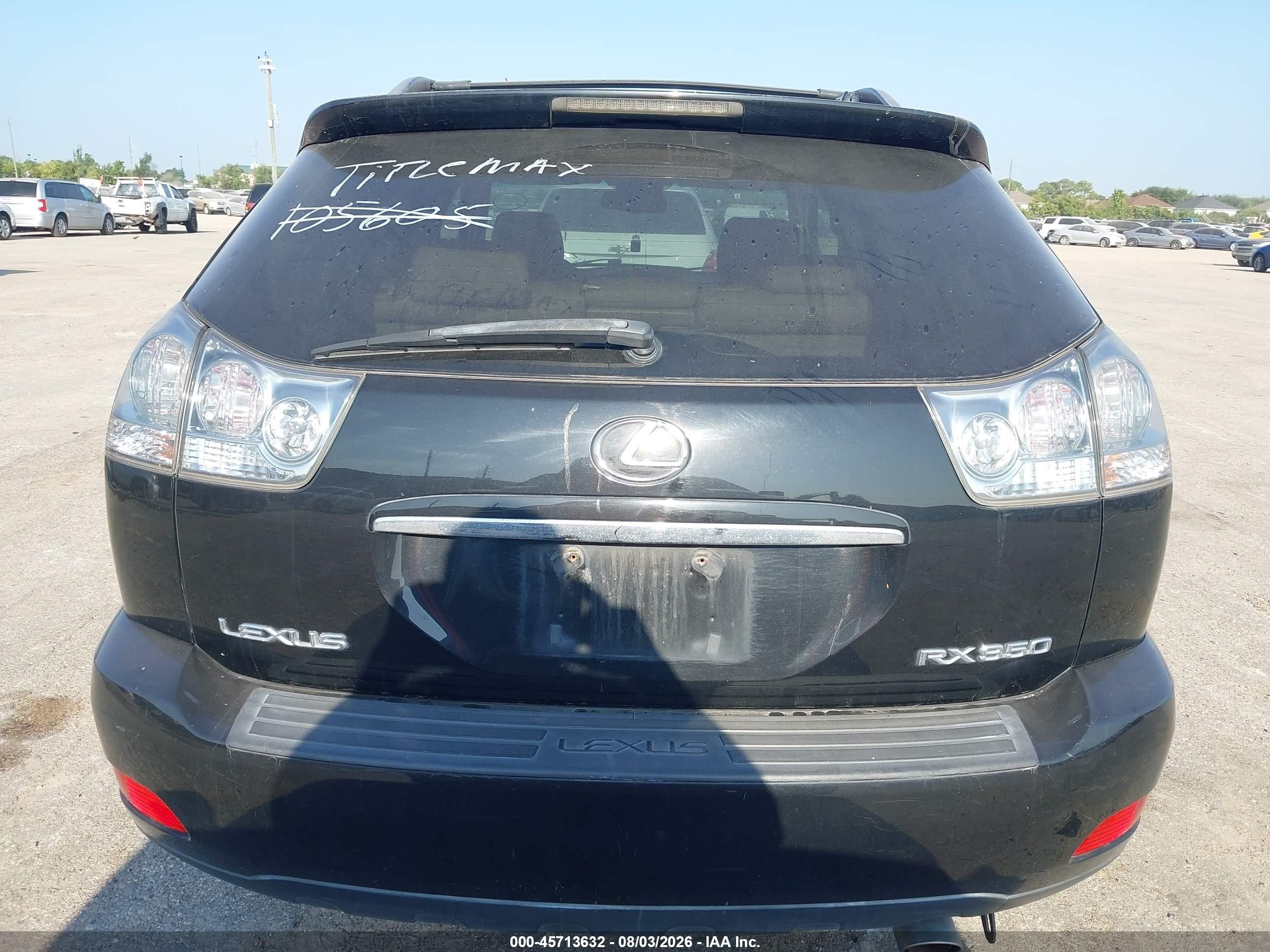 2009 Lexus Rx 350   Black vin: 2T2HK31U09C105605