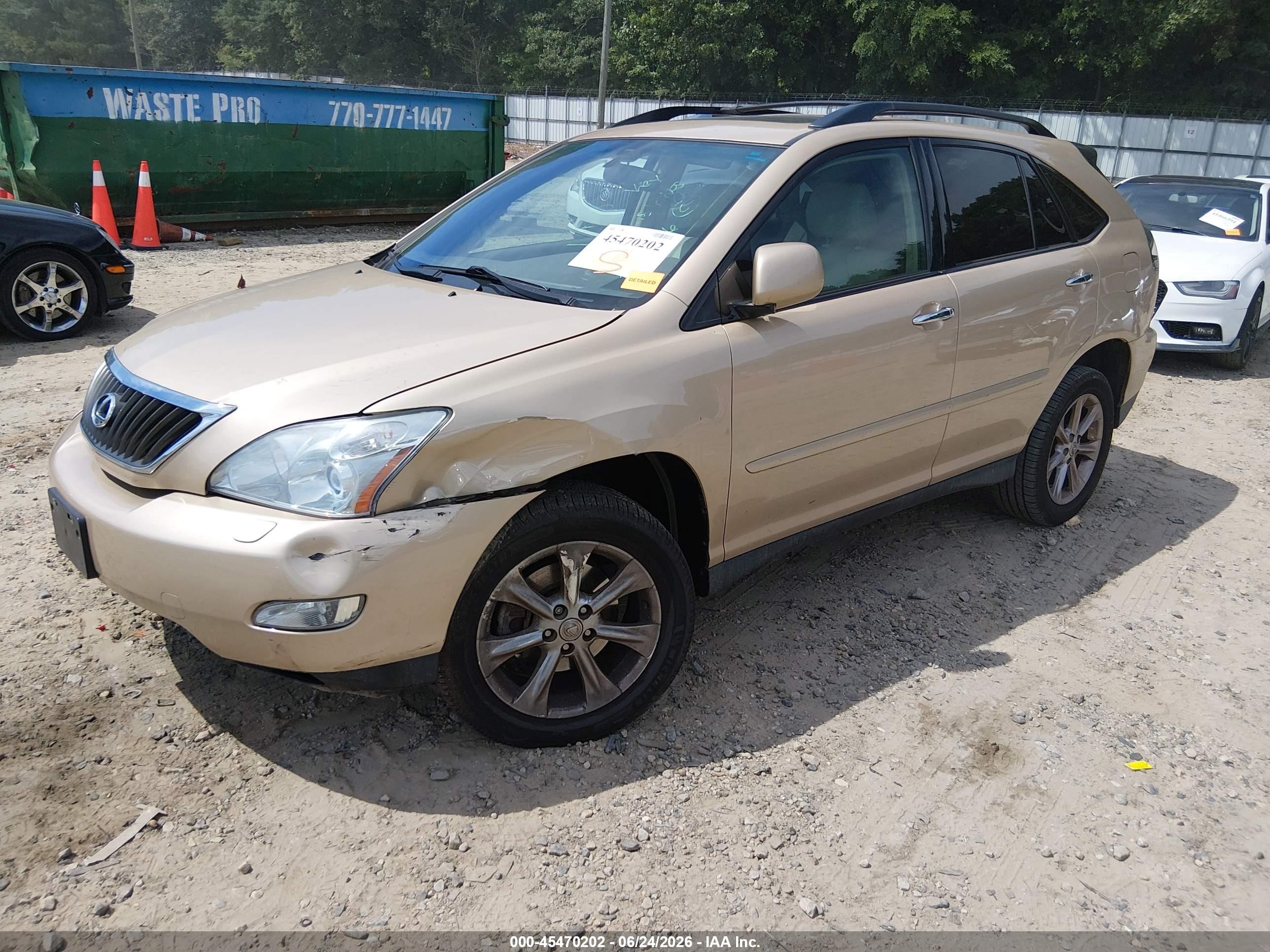 2009 Lexus Rx 350   Gold vin: 2T2HK31U09C109556