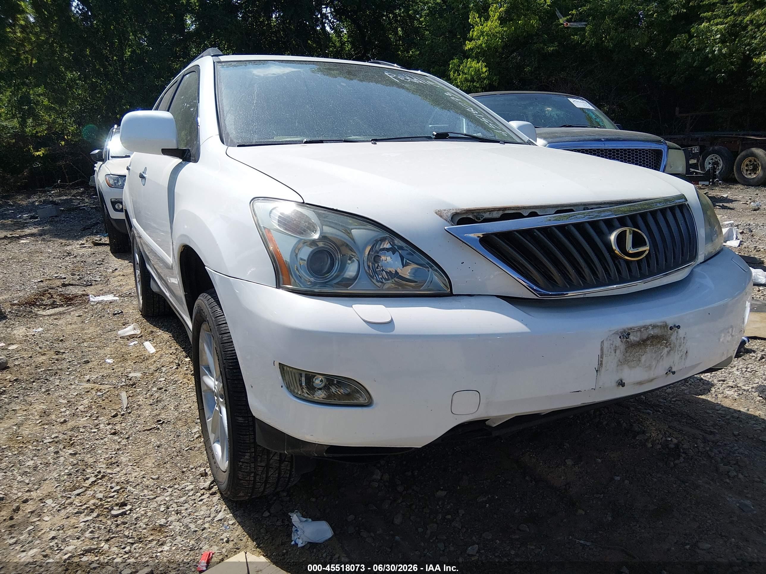 2009 Lexus Rx 350   White vin: 2T2HK31U09C121433