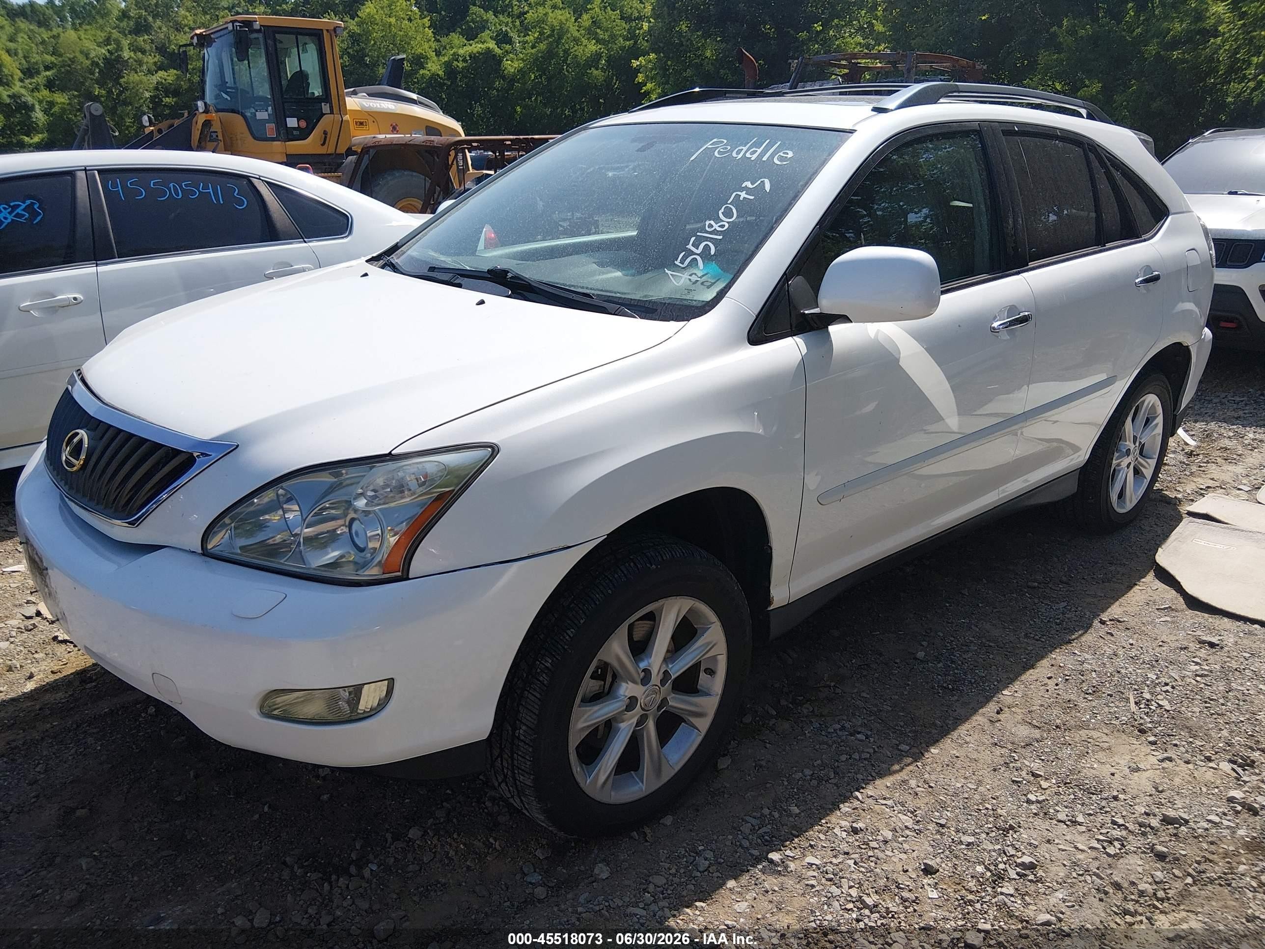 2009 Lexus Rx 350   White vin: 2T2HK31U09C121433