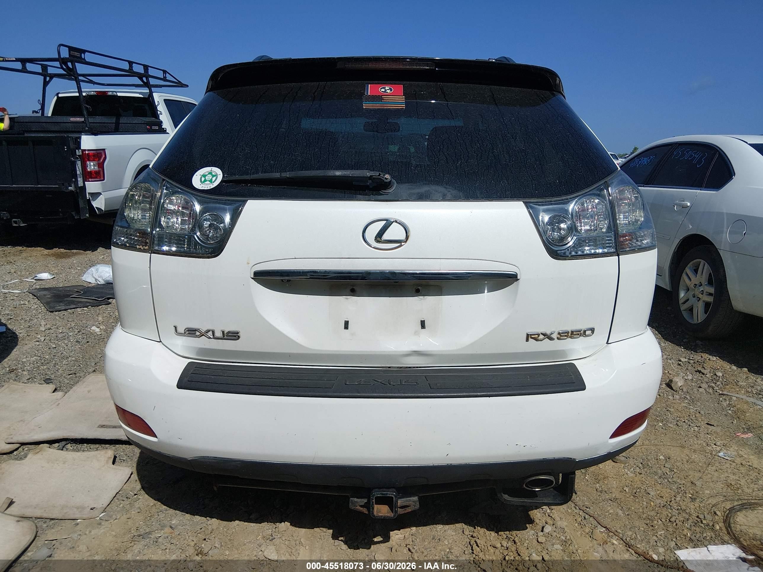 2009 Lexus Rx 350   White vin: 2T2HK31U09C121433