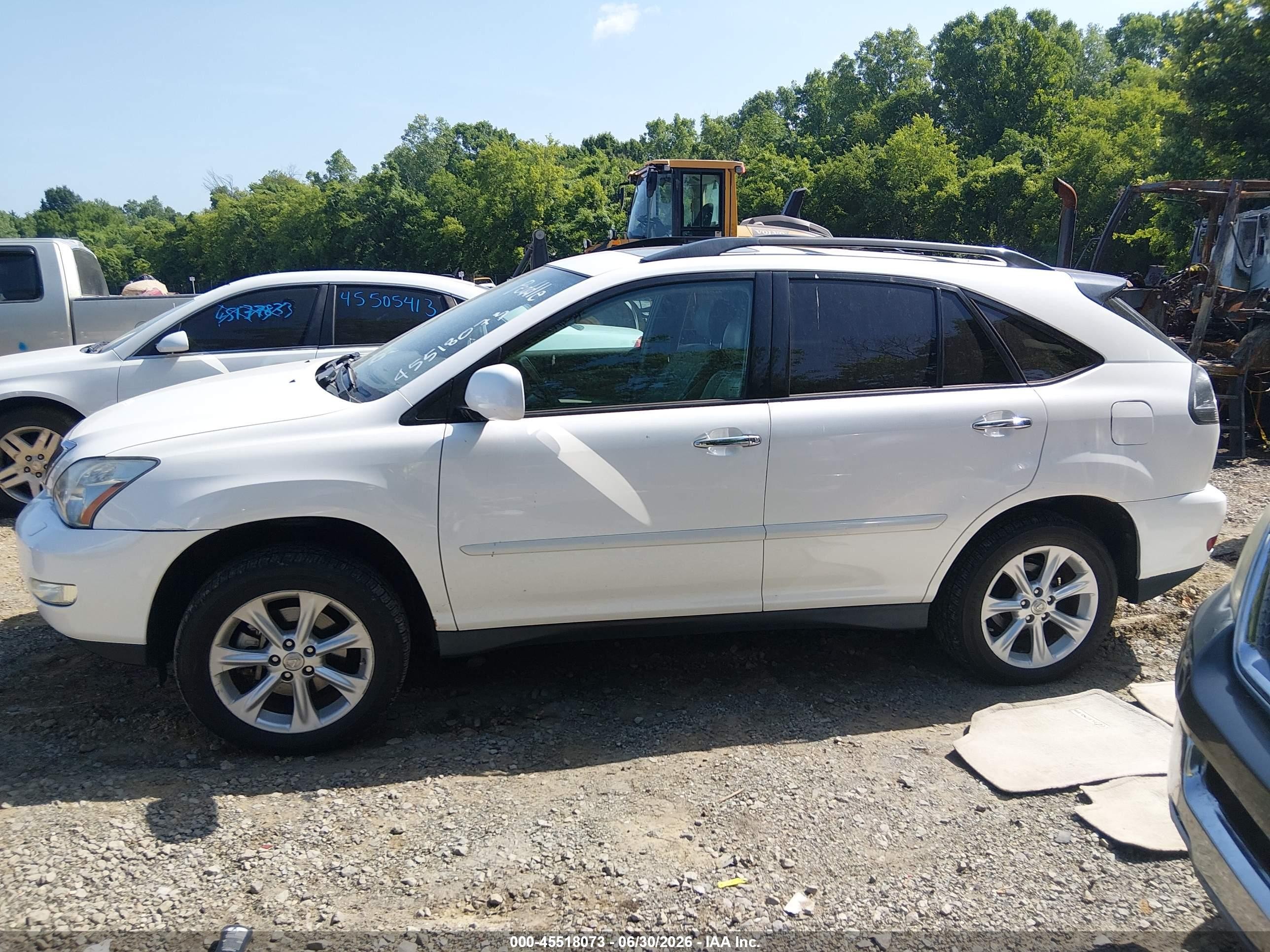2009 Lexus Rx 350   White vin: 2T2HK31U09C121433