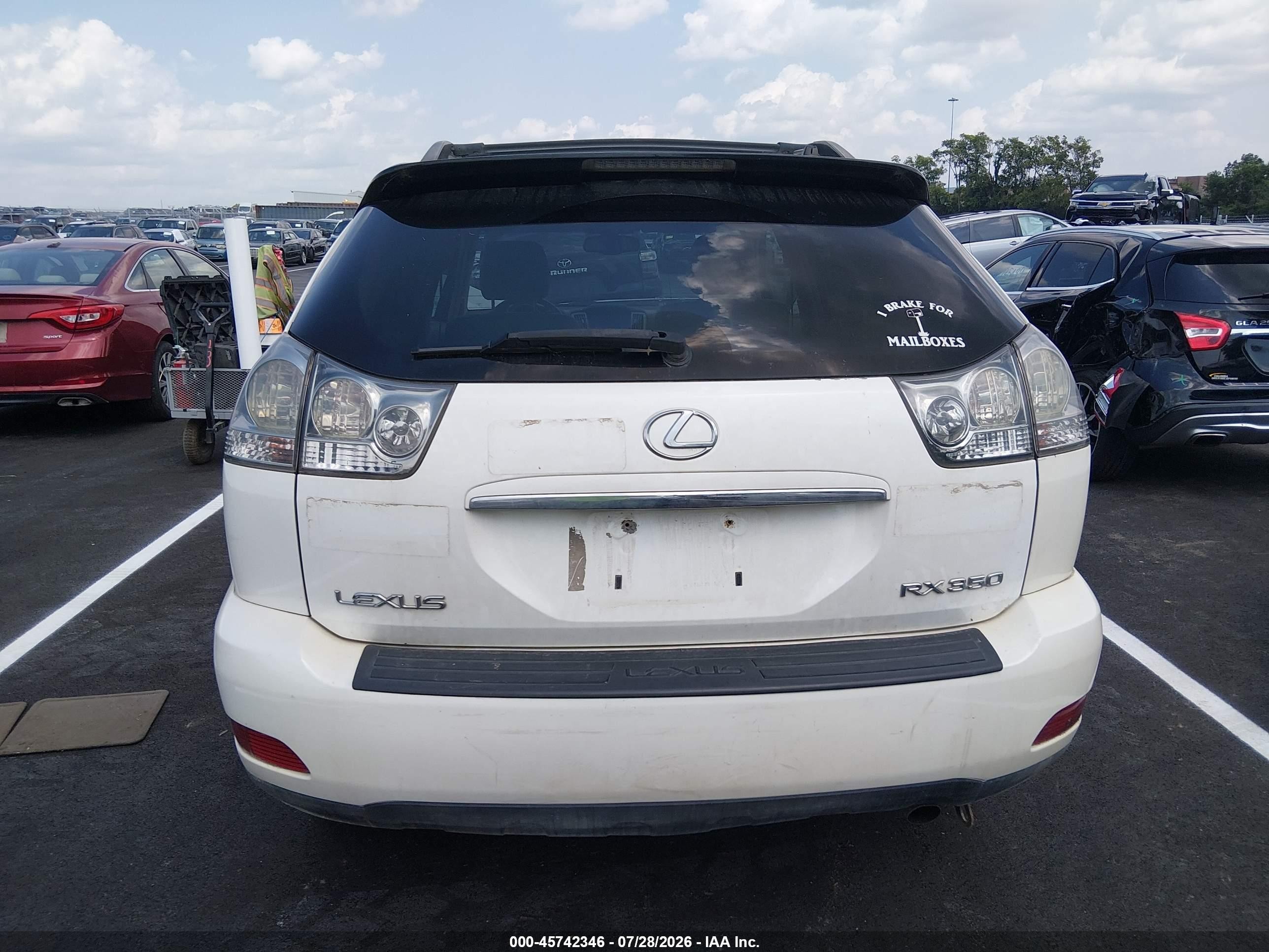 2007 Lexus Rx 350   Белый vin: 2T2HK31U17C018079