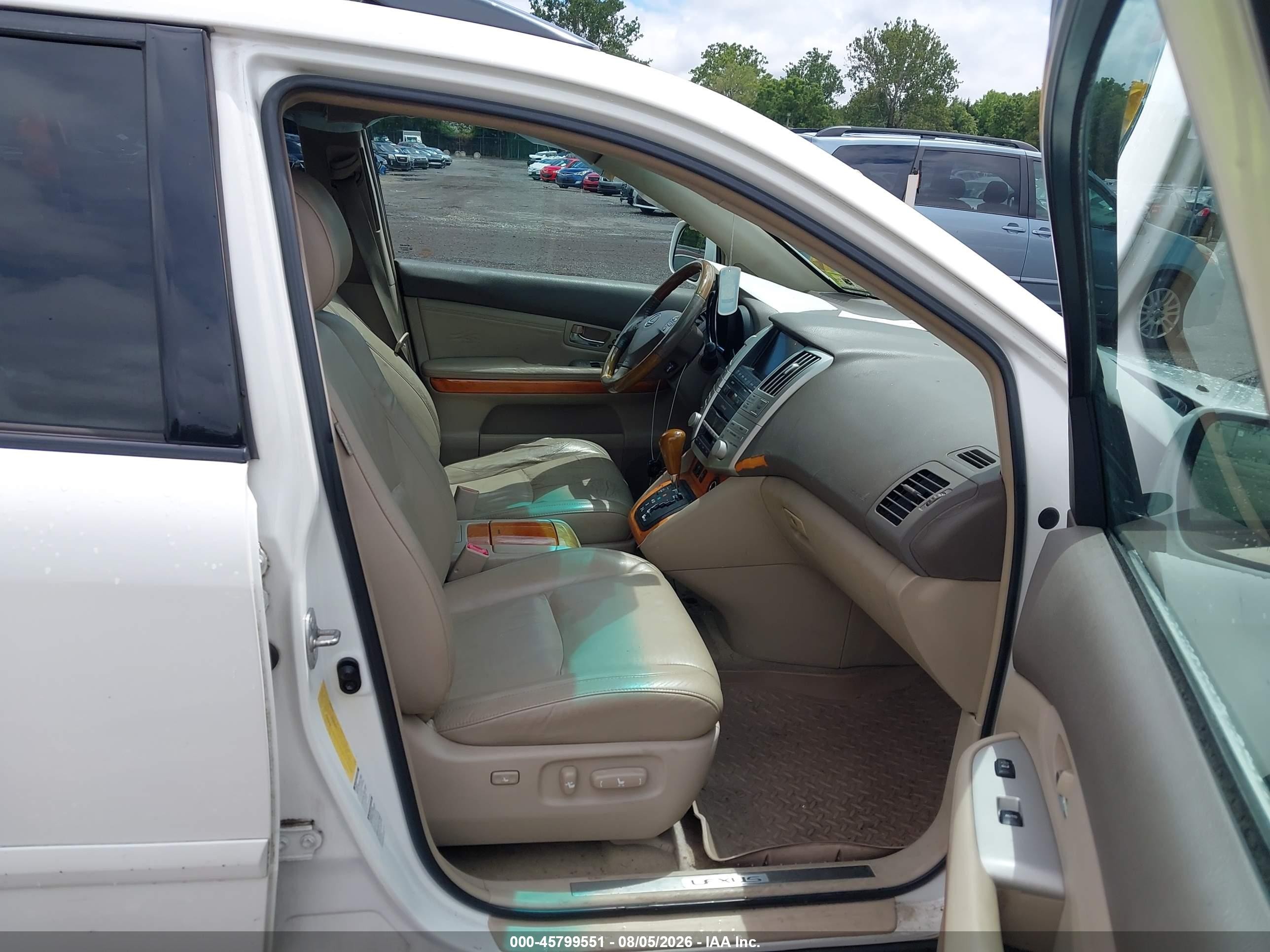 2008 Lexus Rx 350   White vin: 2T2HK31U18C088019