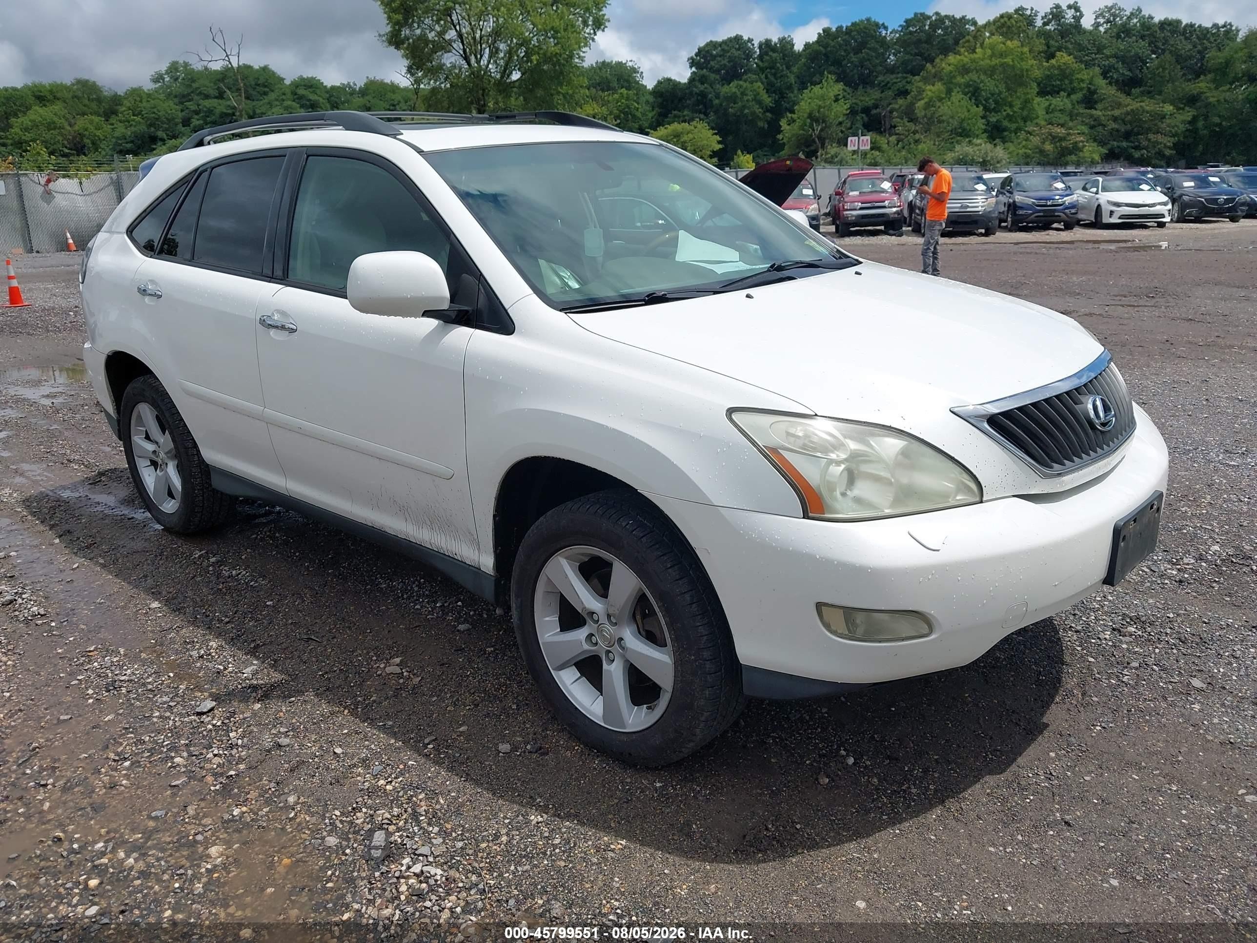 2008 Lexus Rx 350   White vin: 2T2HK31U18C088019