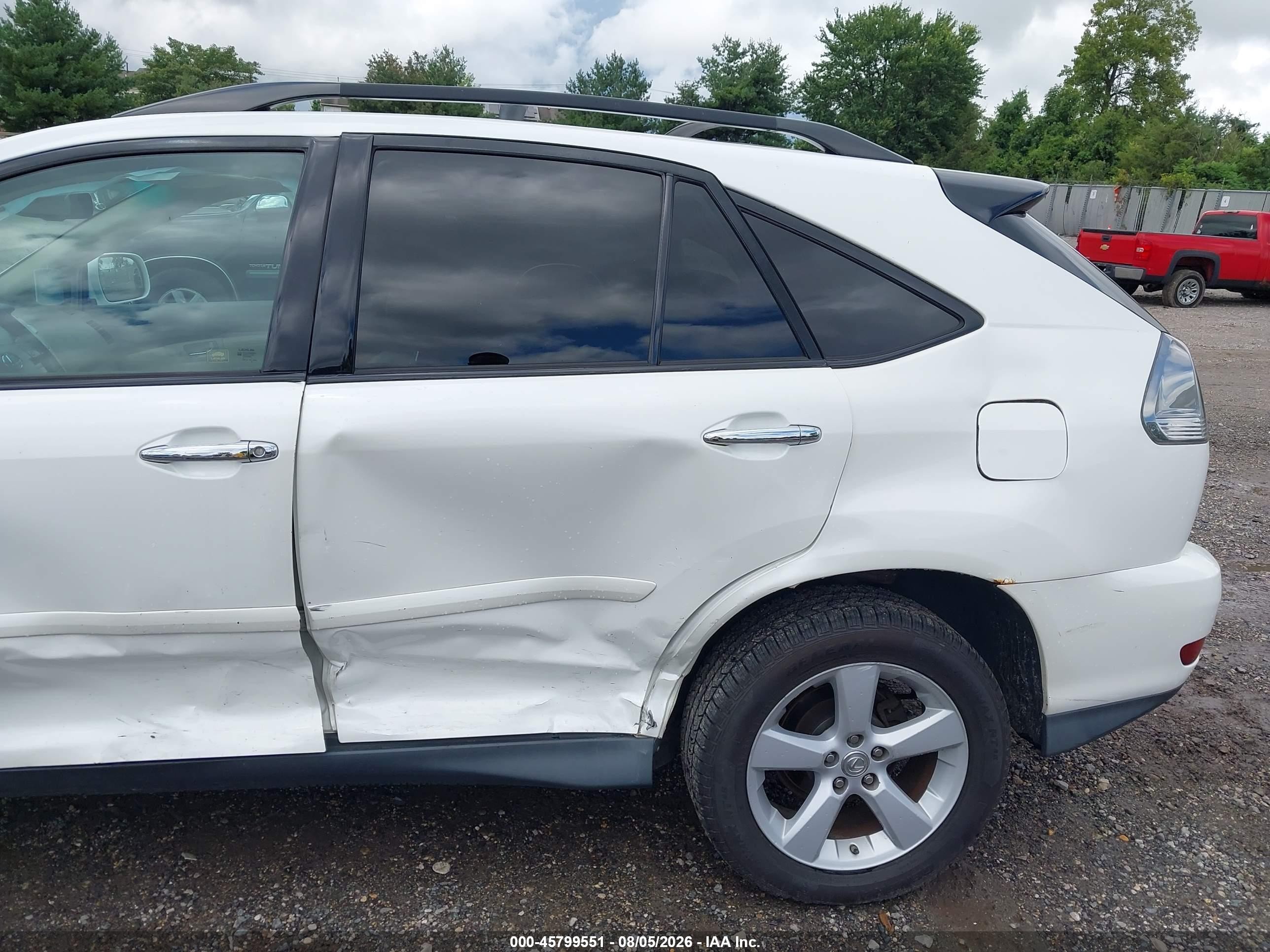 2008 Lexus Rx 350   White vin: 2T2HK31U18C088019