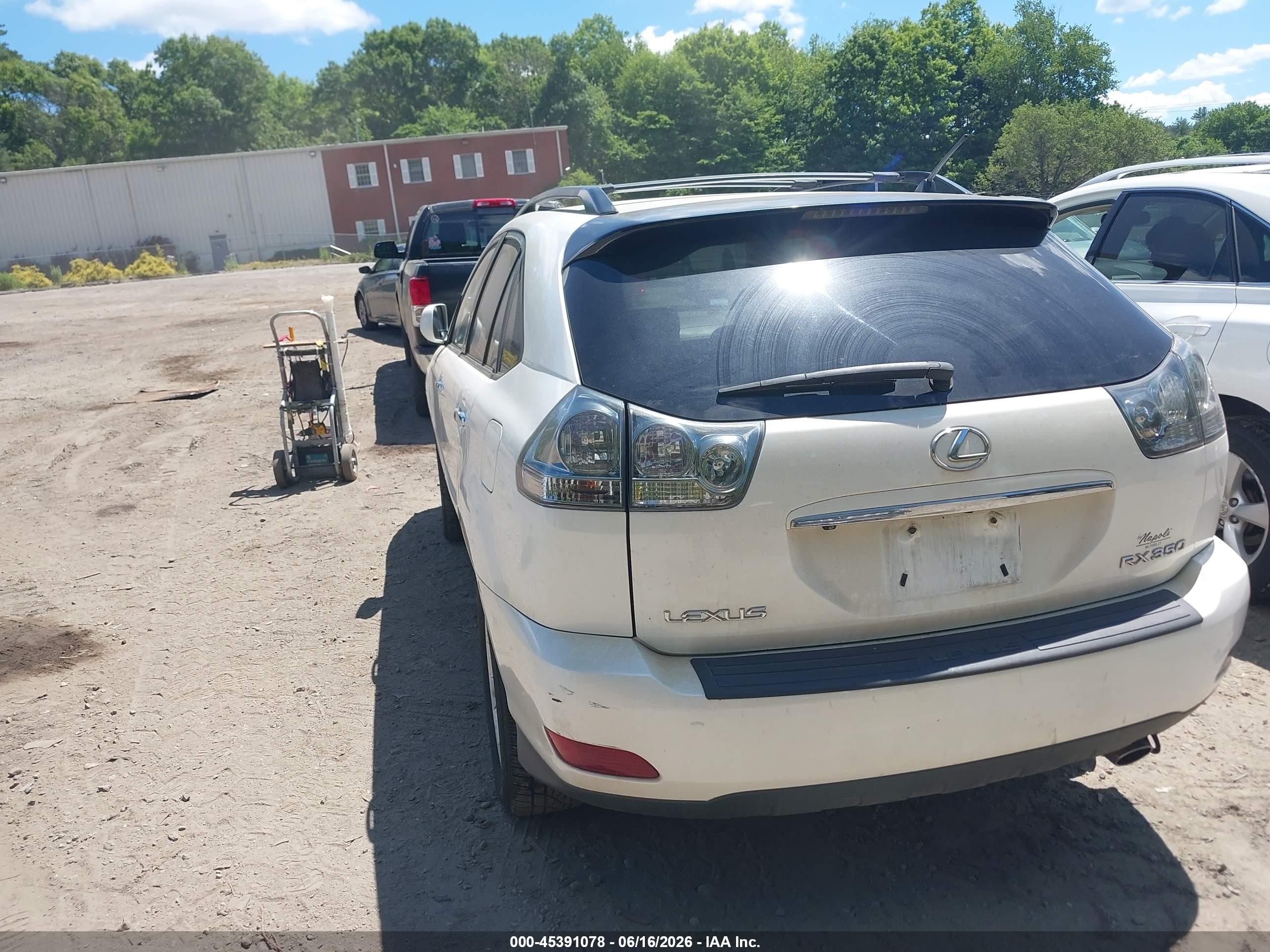 2008 Lexus Rx 350   White vin: 2T2HK31U18C094628