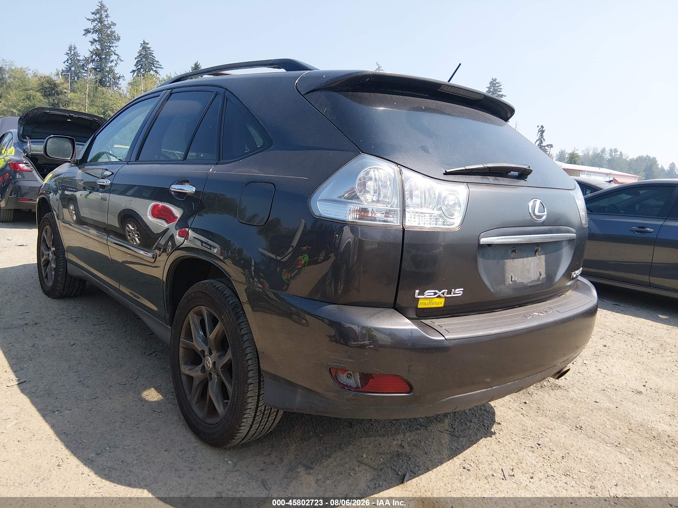2009 Lexus Rx 350   Black vin: 2T2HK31U19C108528