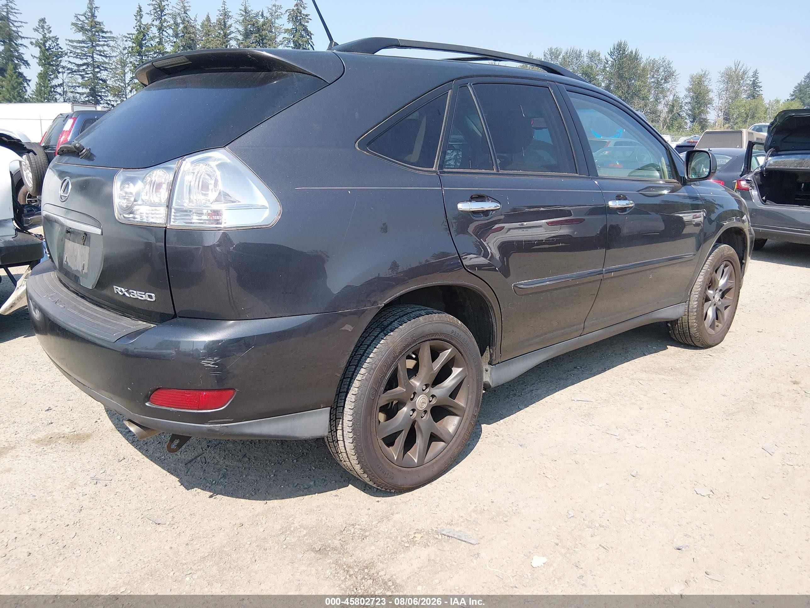 2009 Lexus Rx 350   Black vin: 2T2HK31U19C108528