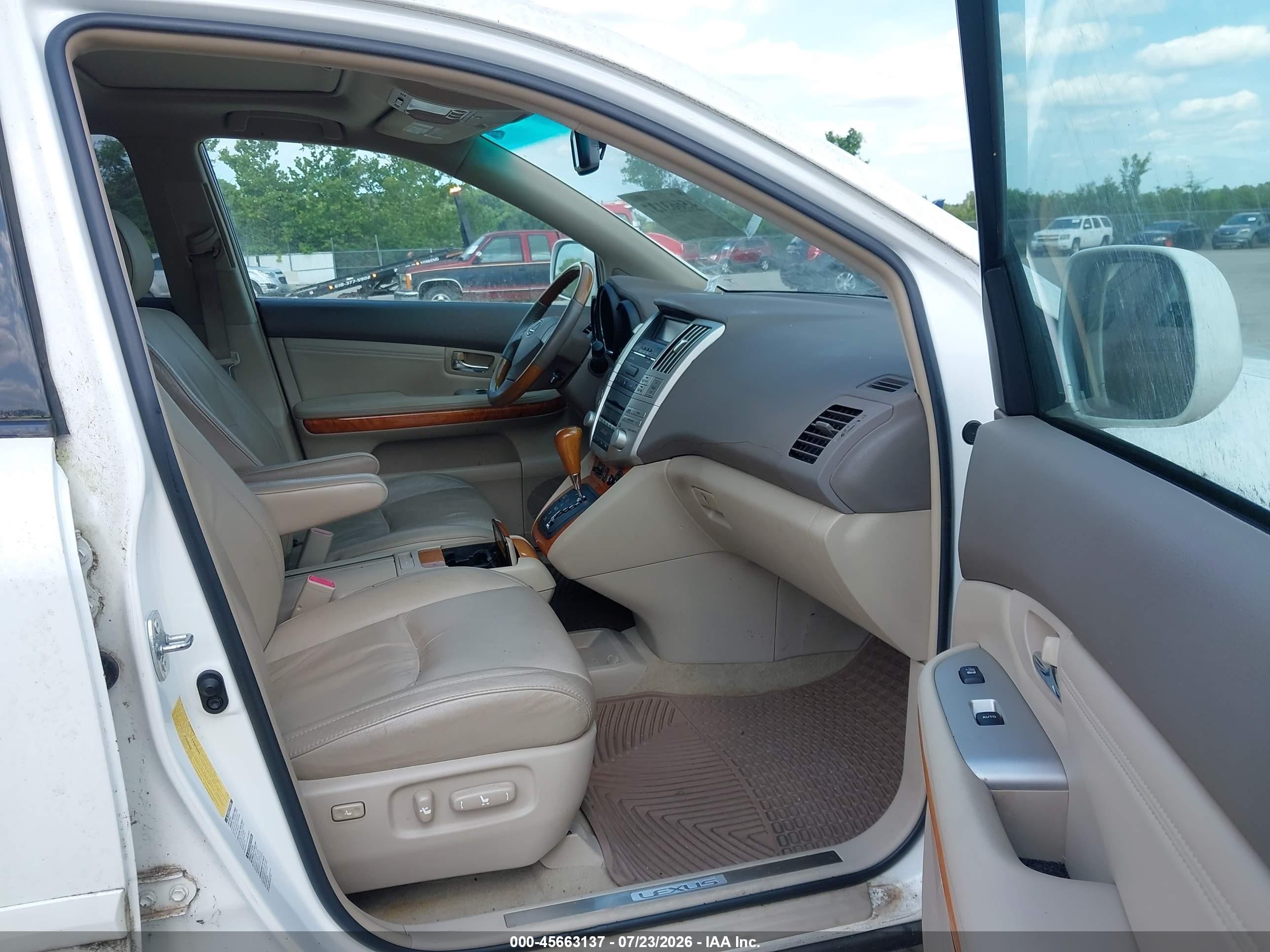 2009 Lexus Rx 350   White vin: 2T2HK31U19C115348