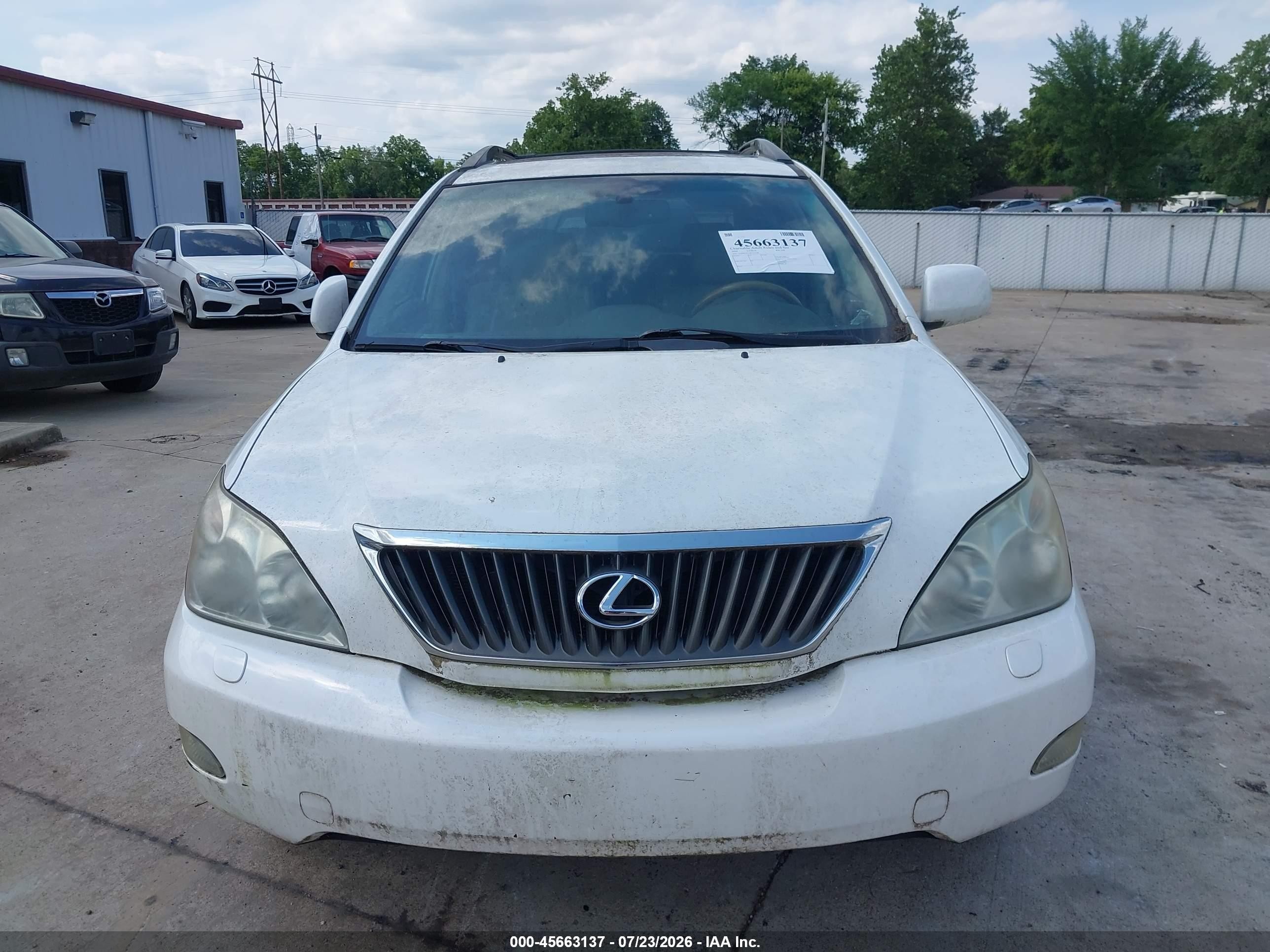 2009 Lexus Rx 350   White vin: 2T2HK31U19C115348