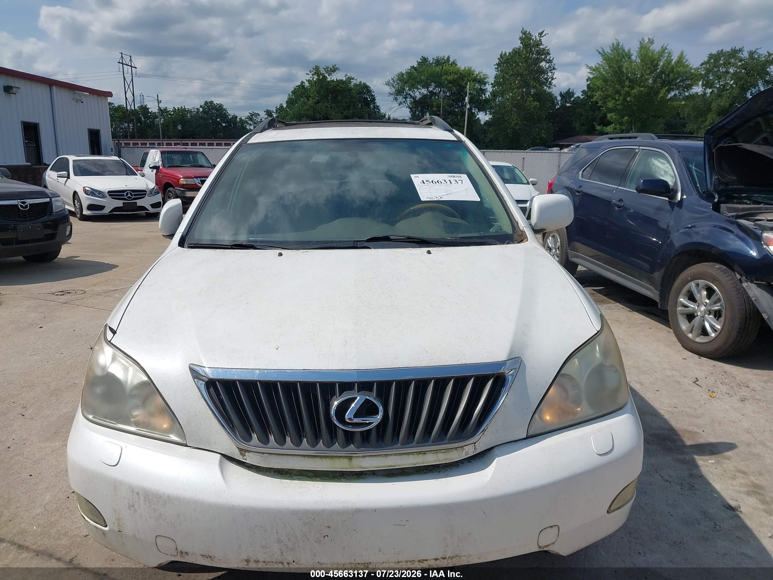 2009 Lexus Rx 350   White vin: 2T2HK31U19C115348