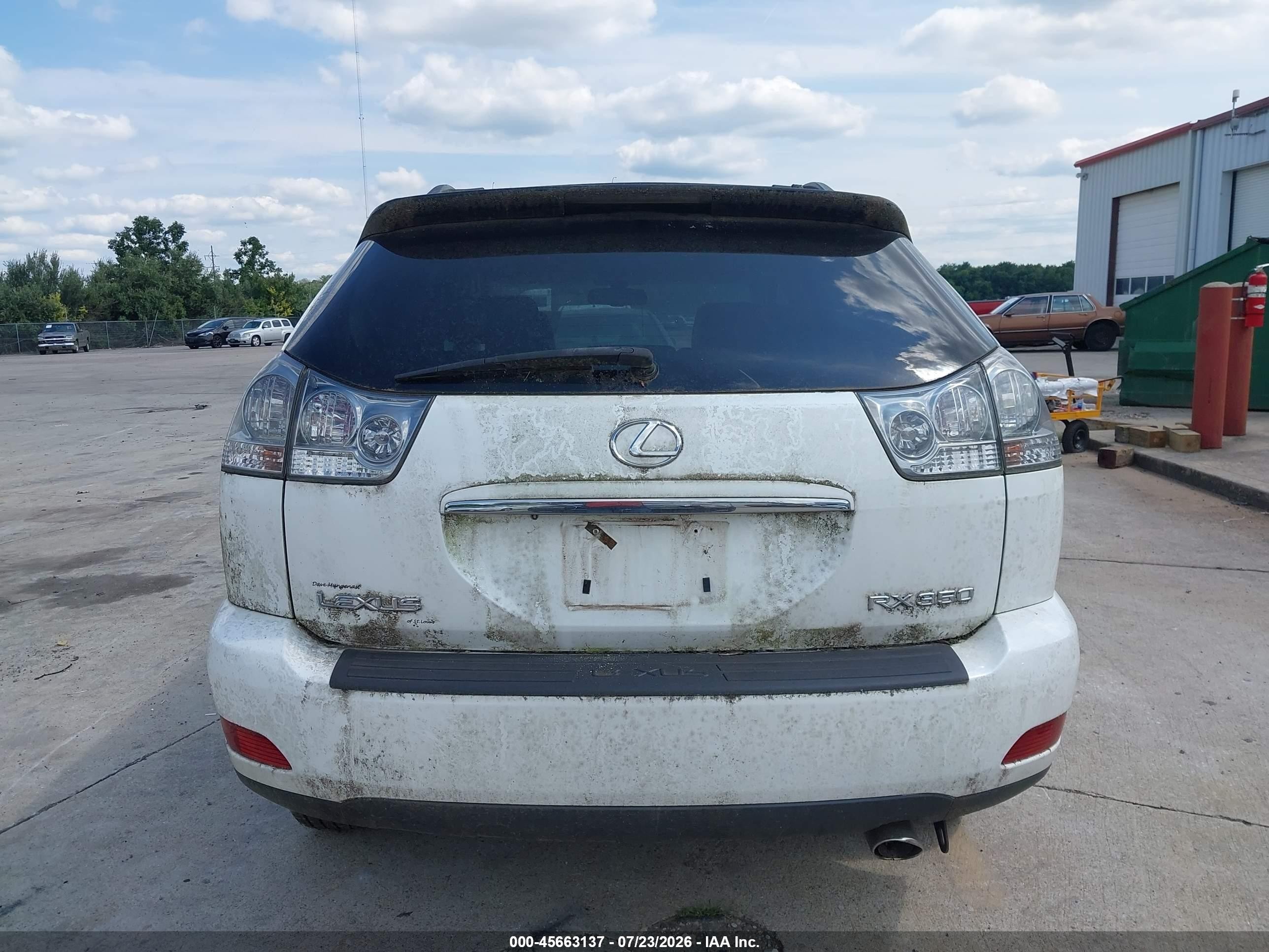 2009 Lexus Rx 350   White vin: 2T2HK31U19C115348
