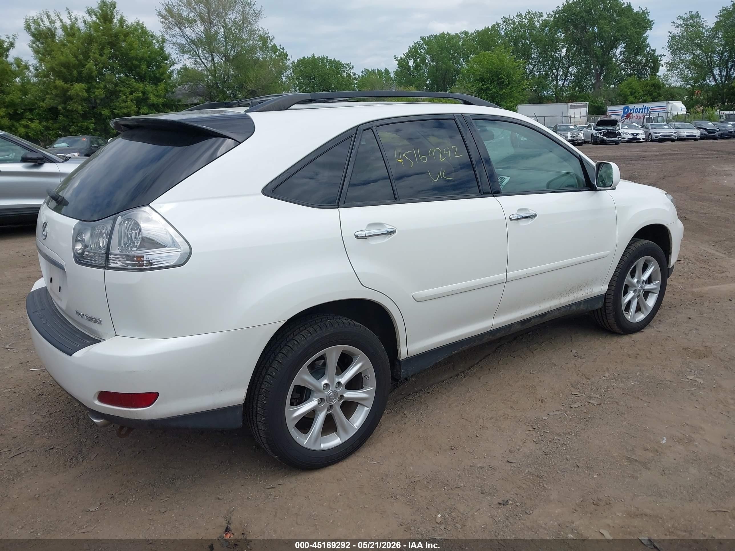 2009 Lexus Rx 350 White vin: 2T2HK31U19C124101