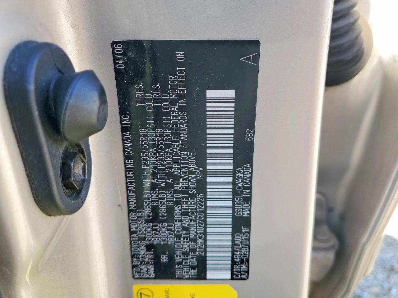 2007 Lexus Rx 350 Silver vin: 2T2HK31U27C012226