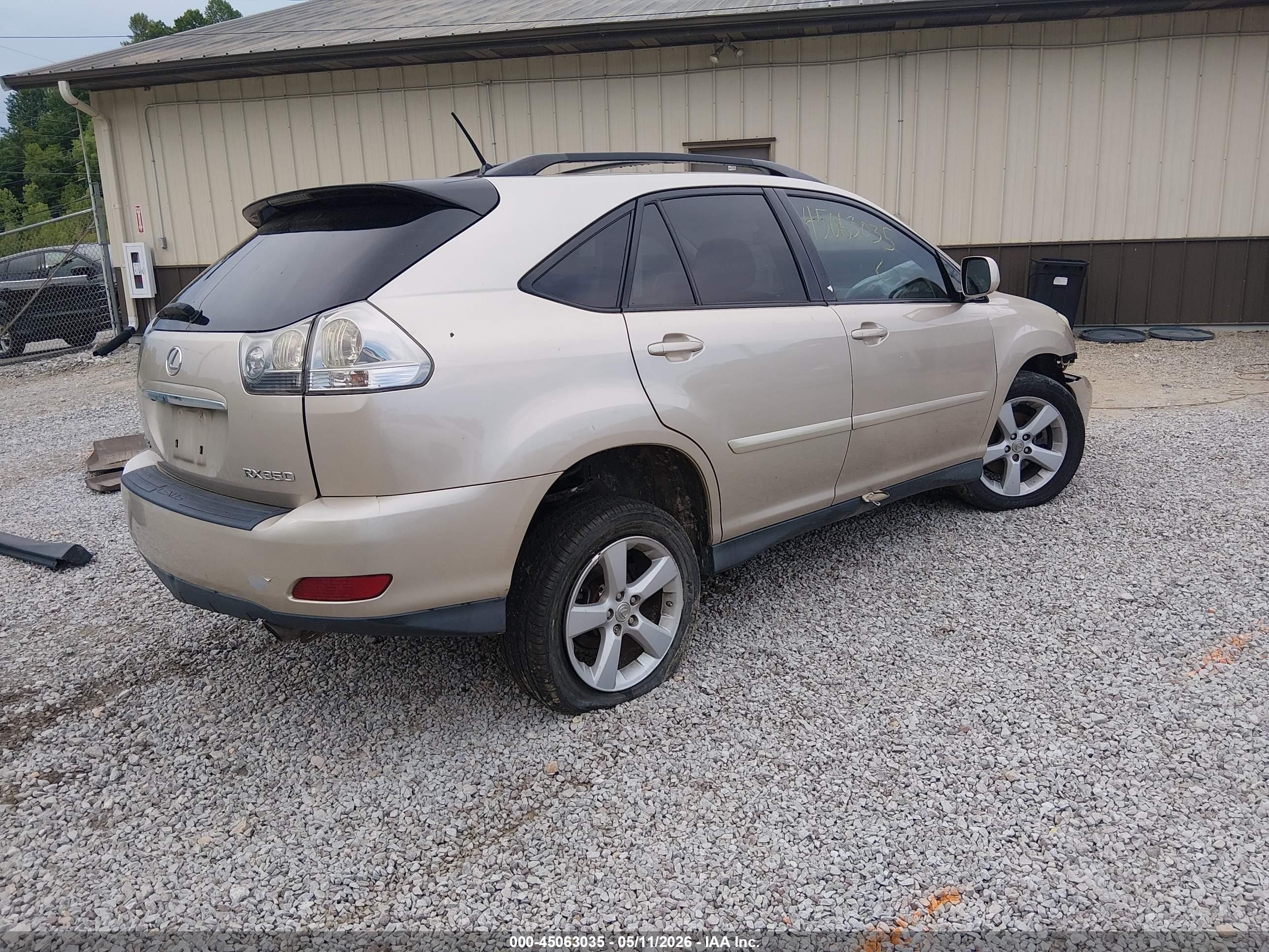 2007 Lexus Rx 350   Gold vin: 2T2HK31U27C031892