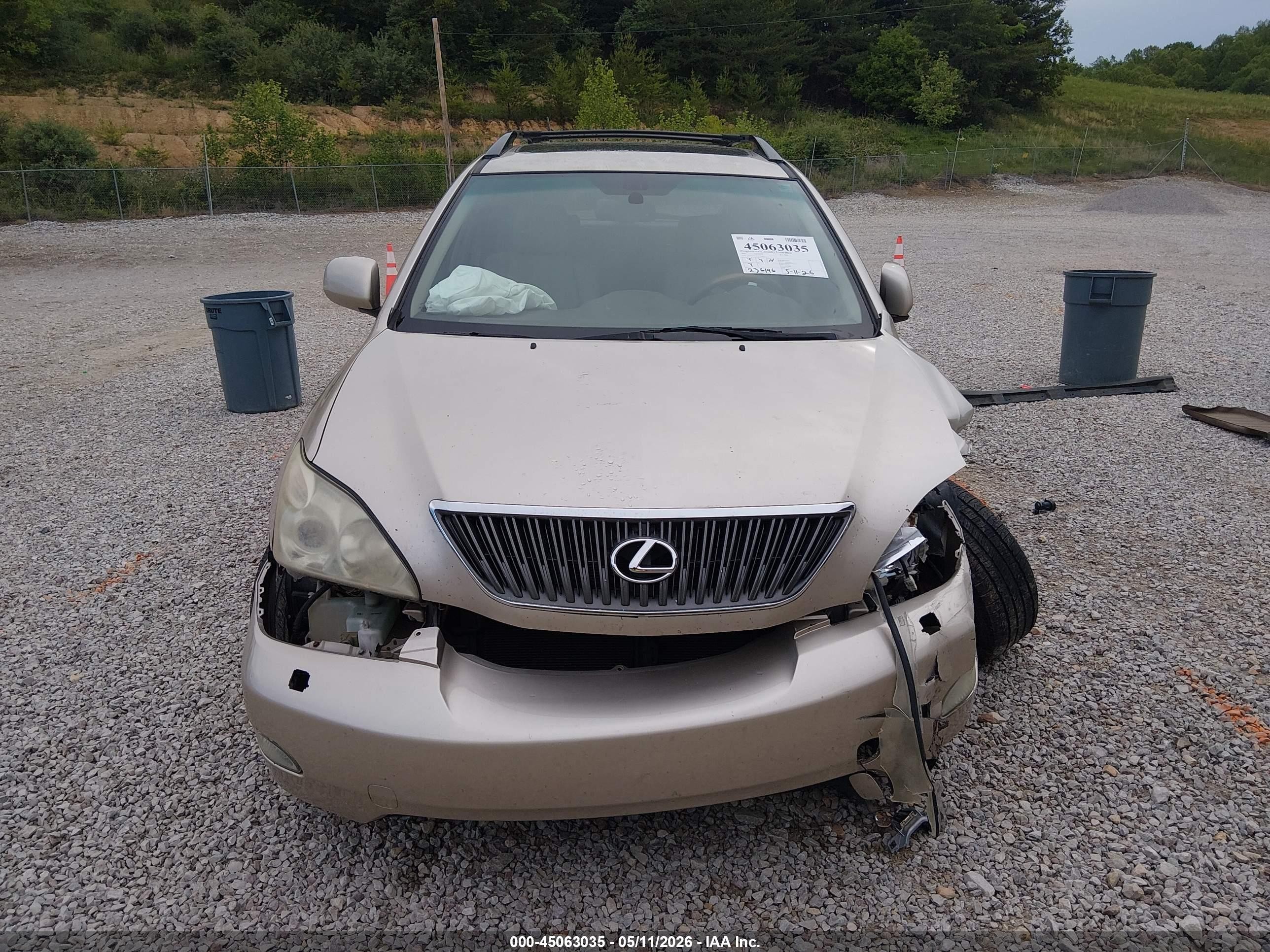 2007 Lexus Rx 350   Gold vin: 2T2HK31U27C031892