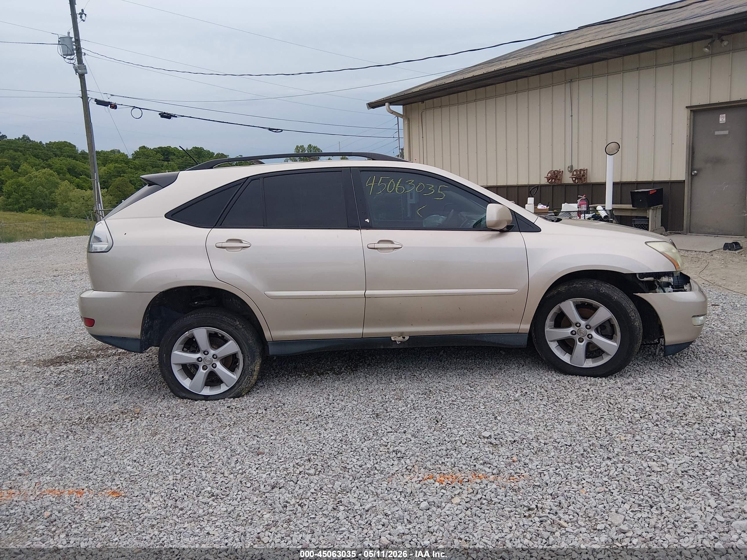 2007 Lexus Rx 350   Gold vin: 2T2HK31U27C031892