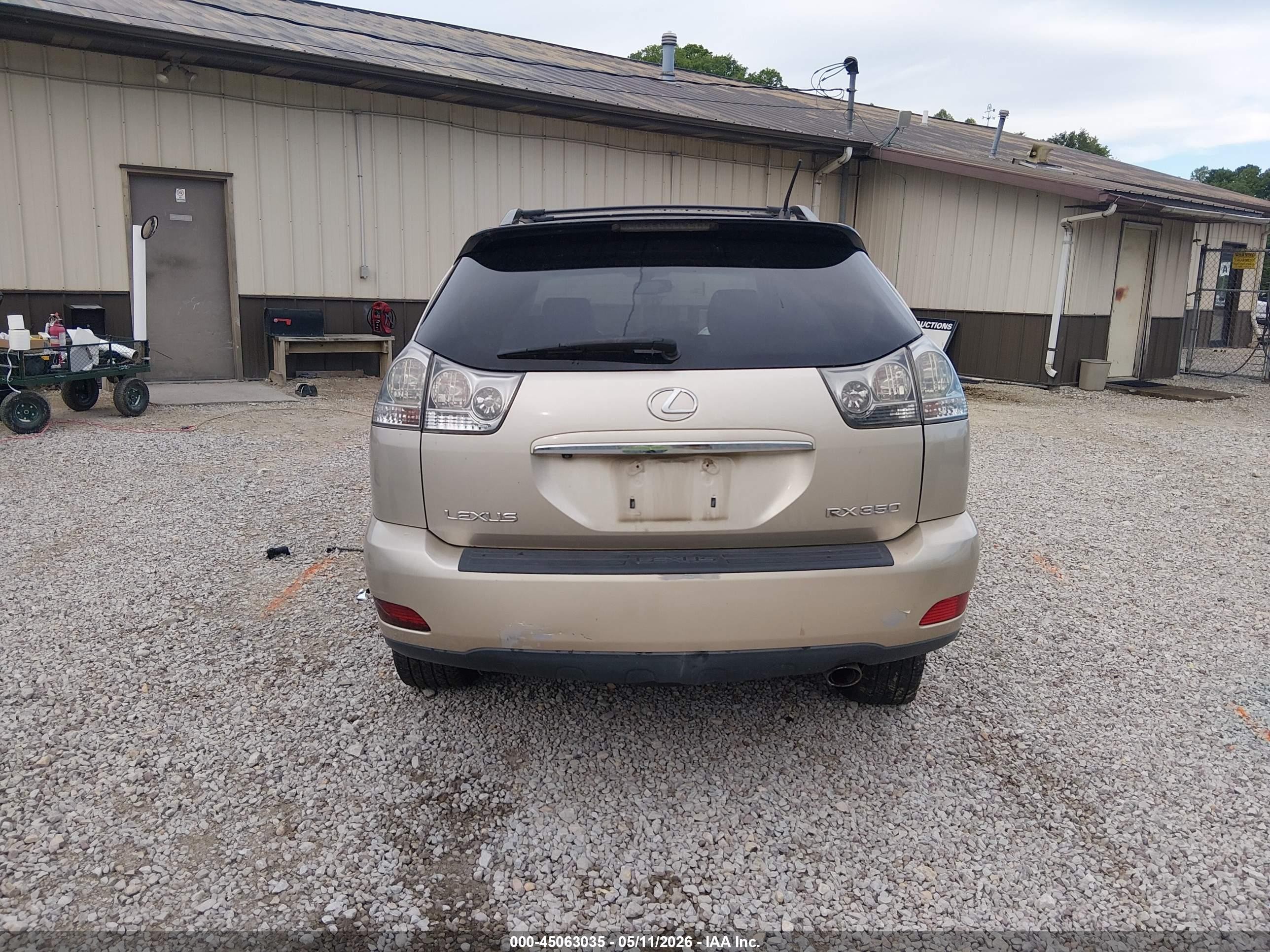 2007 Lexus Rx 350   Gold vin: 2T2HK31U27C031892