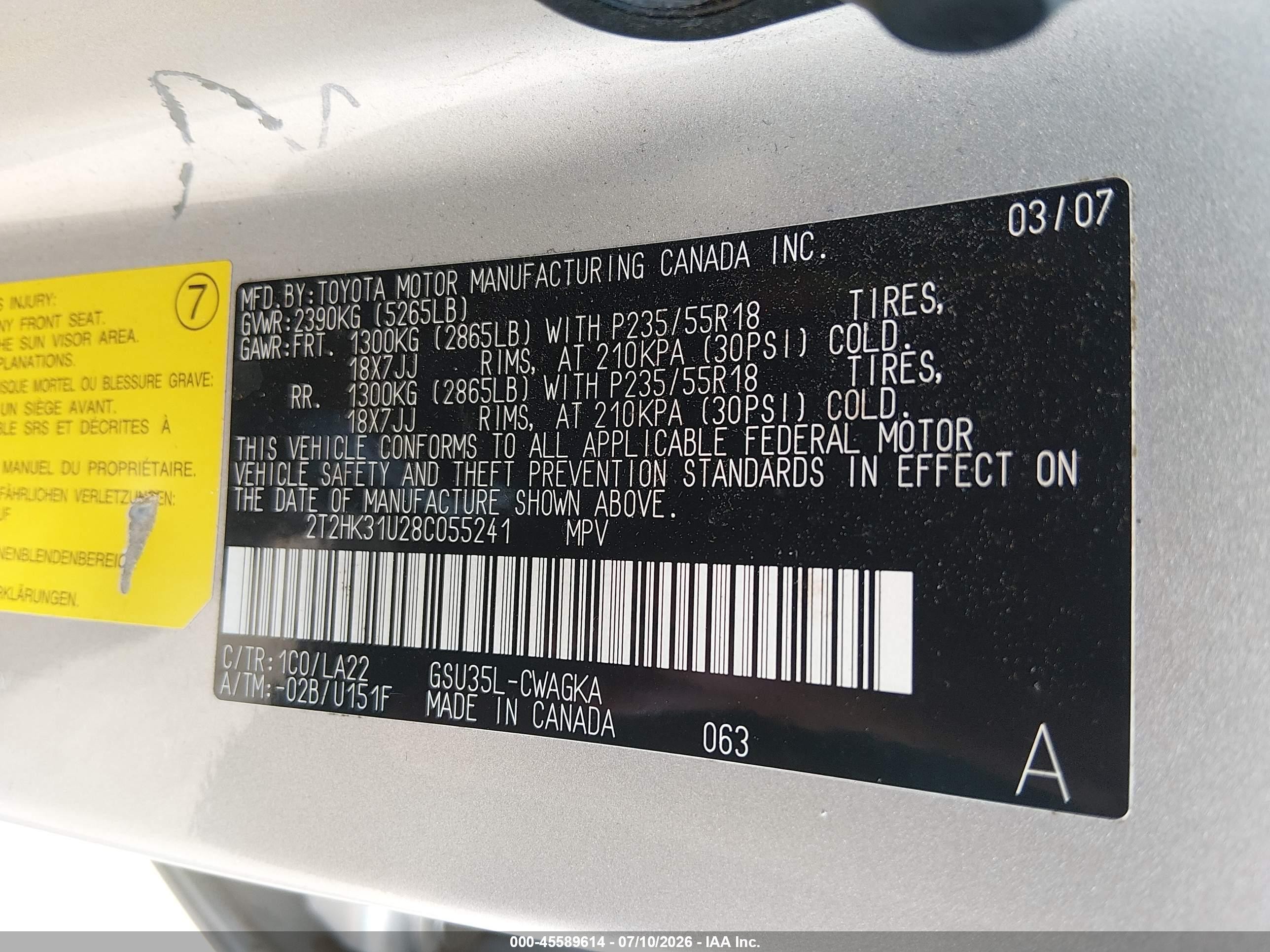 2008 Lexus Rx 350   Серебряный vin: 2T2HK31U28C055241