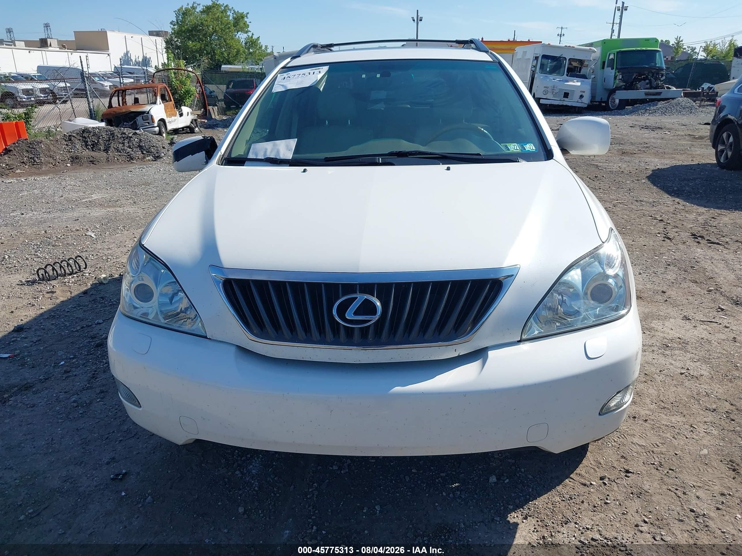 2008 Lexus Rx 350   White vin: 2T2HK31U28C063386