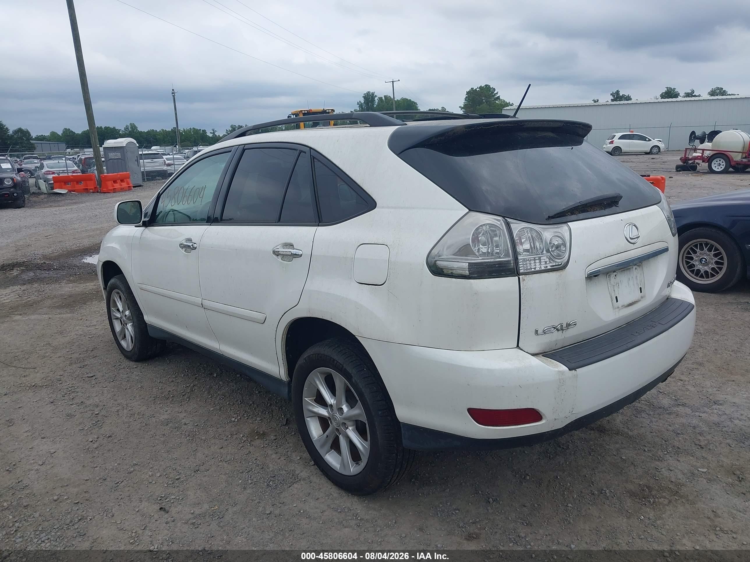 2008 Lexus Rx 350   White vin: 2T2HK31U28C095240