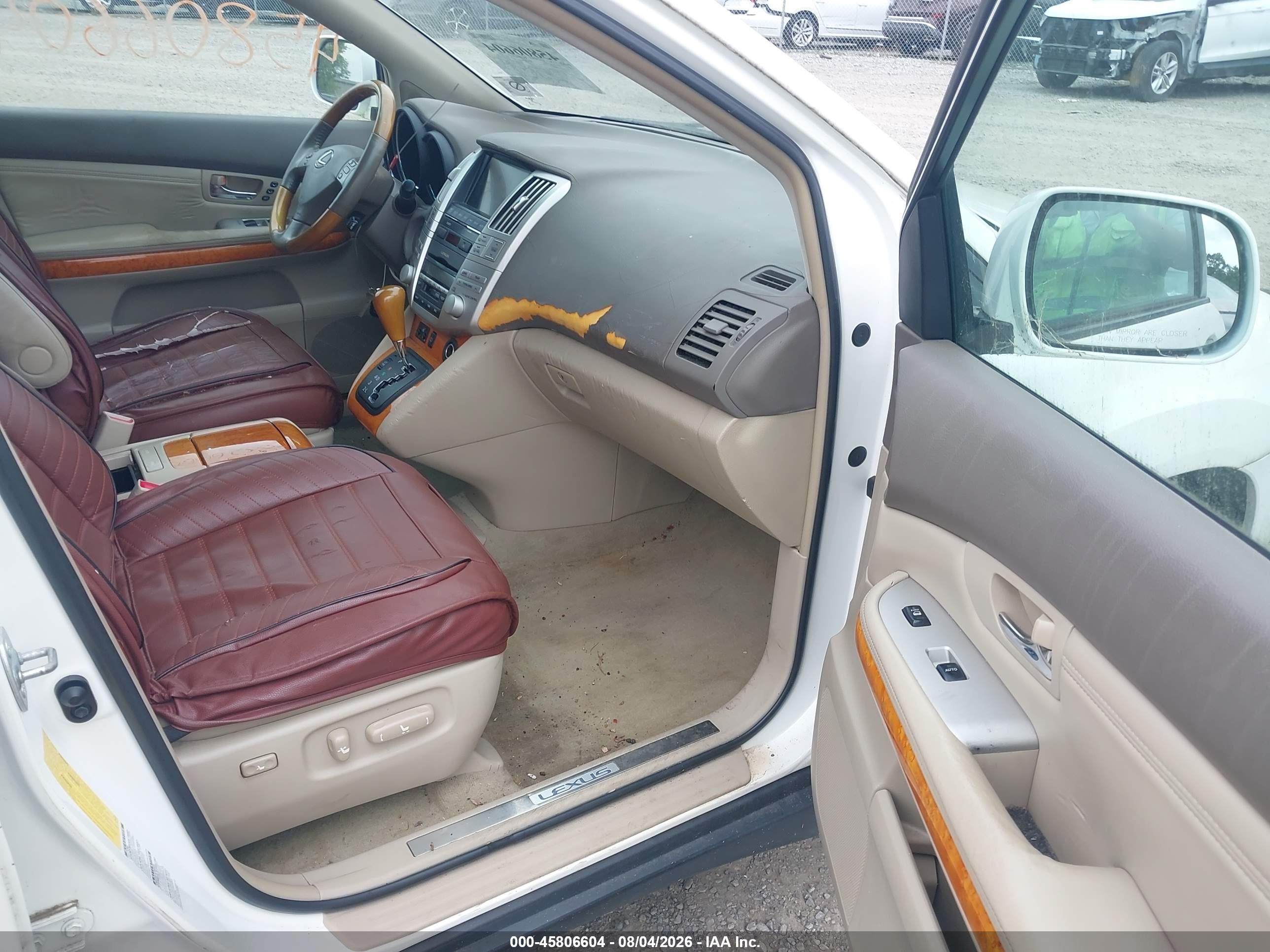 2008 Lexus Rx 350   White vin: 2T2HK31U28C095240