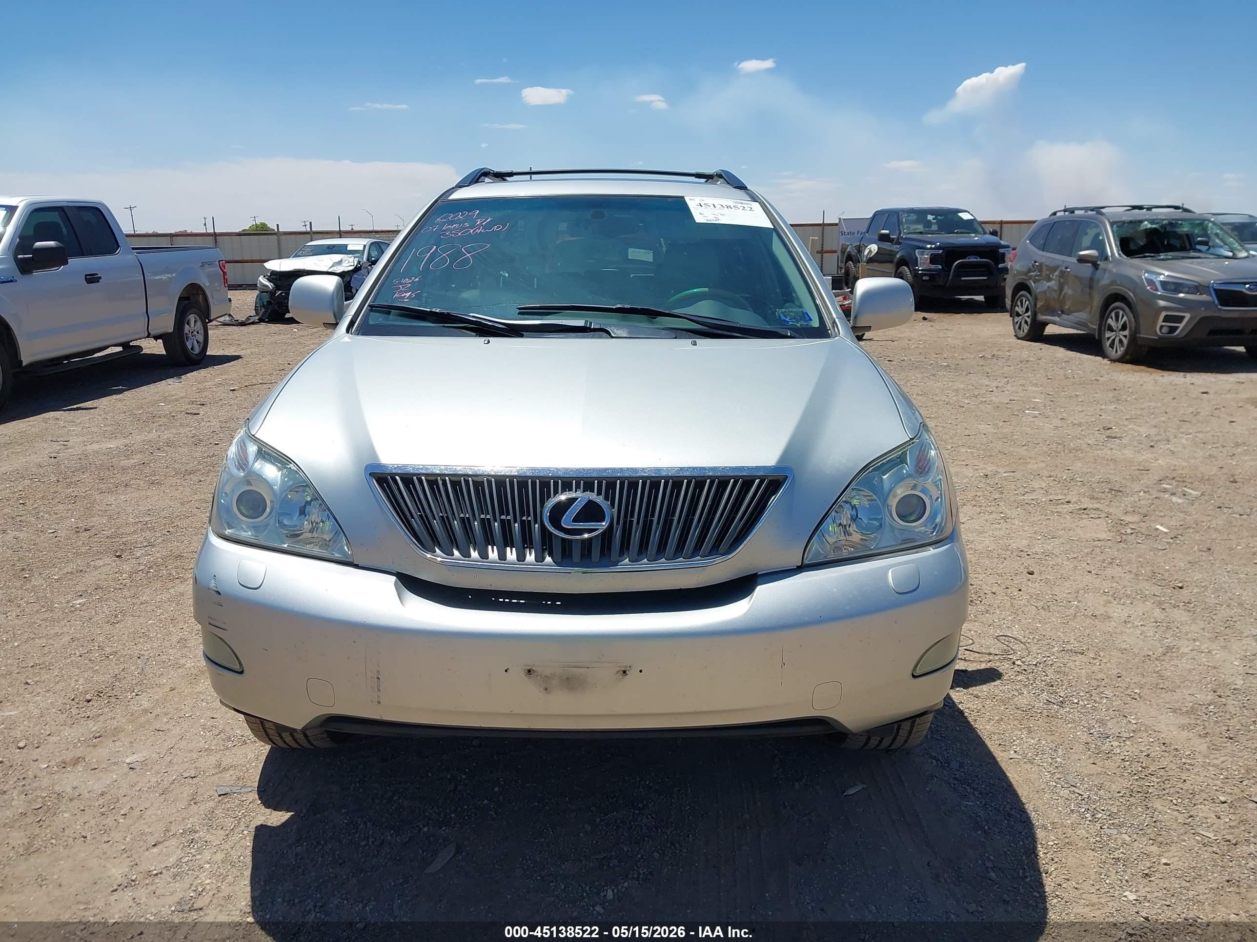 2007 Lexus Rx 350 Silver vin: 2T2HK31U37C011988