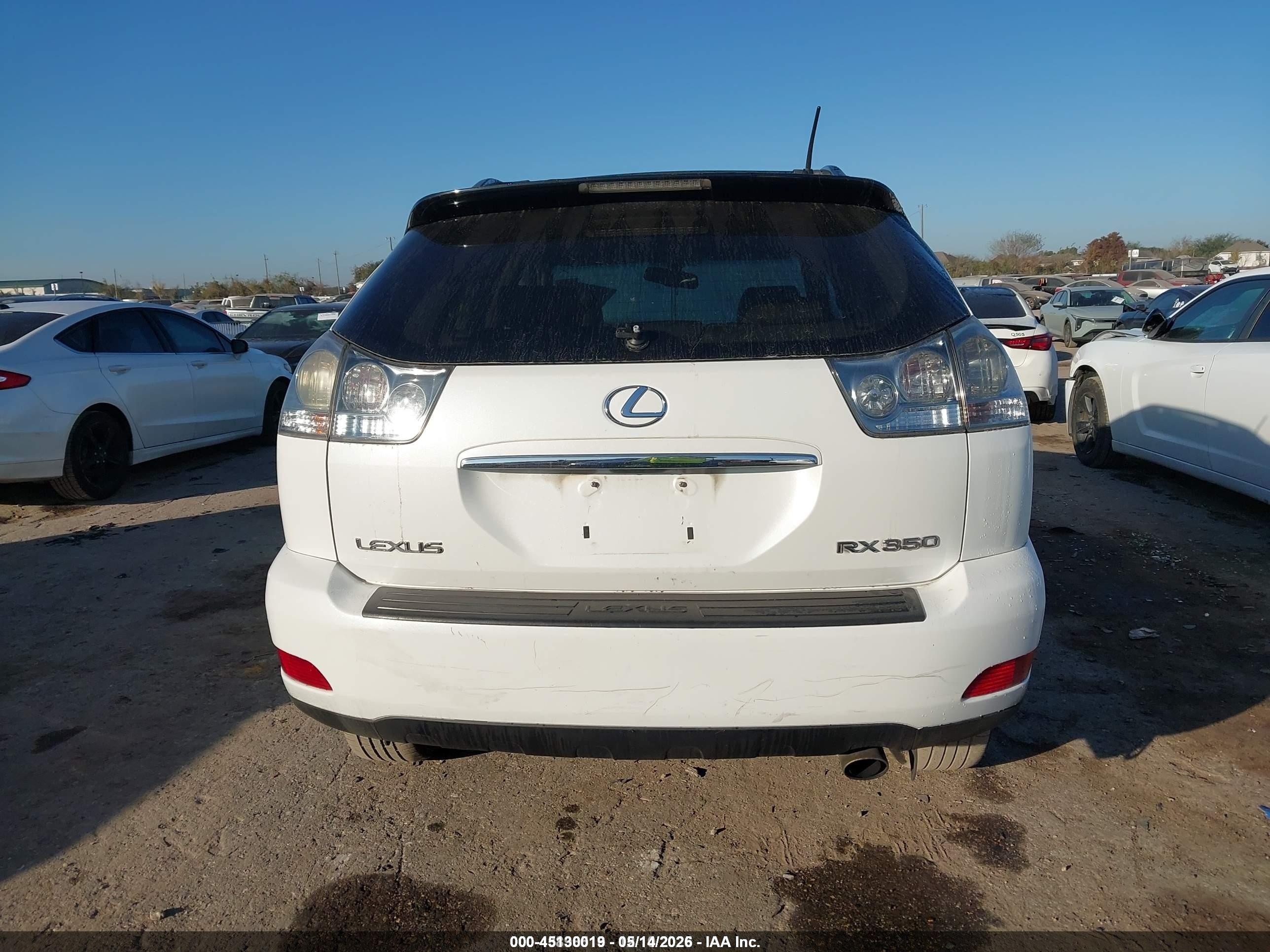 2008 Lexus Rx 350   White vin: 2T2HK31U38C082044