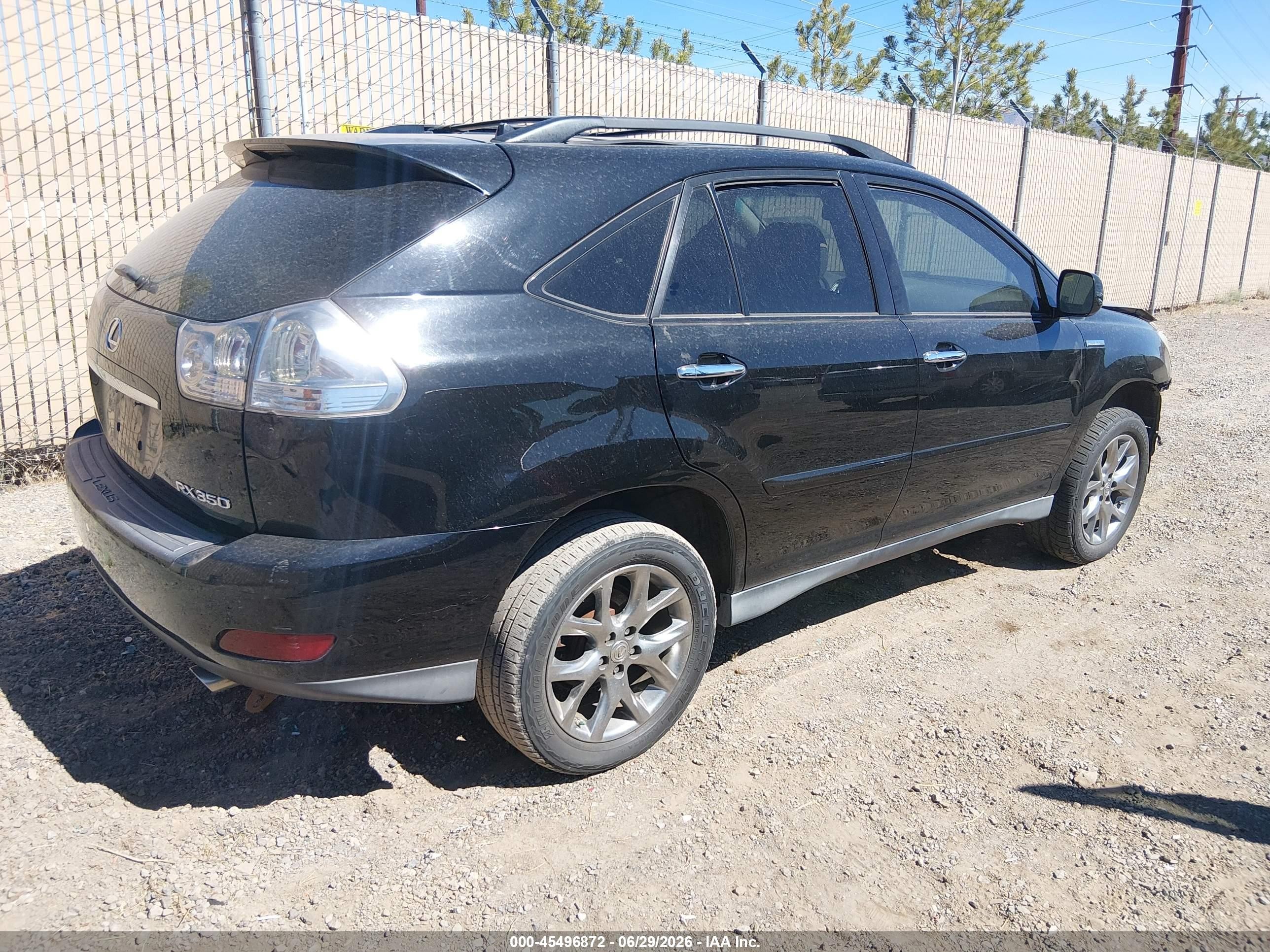 2009 Lexus Rx 350   Black vin: 2T2HK31U39C097760